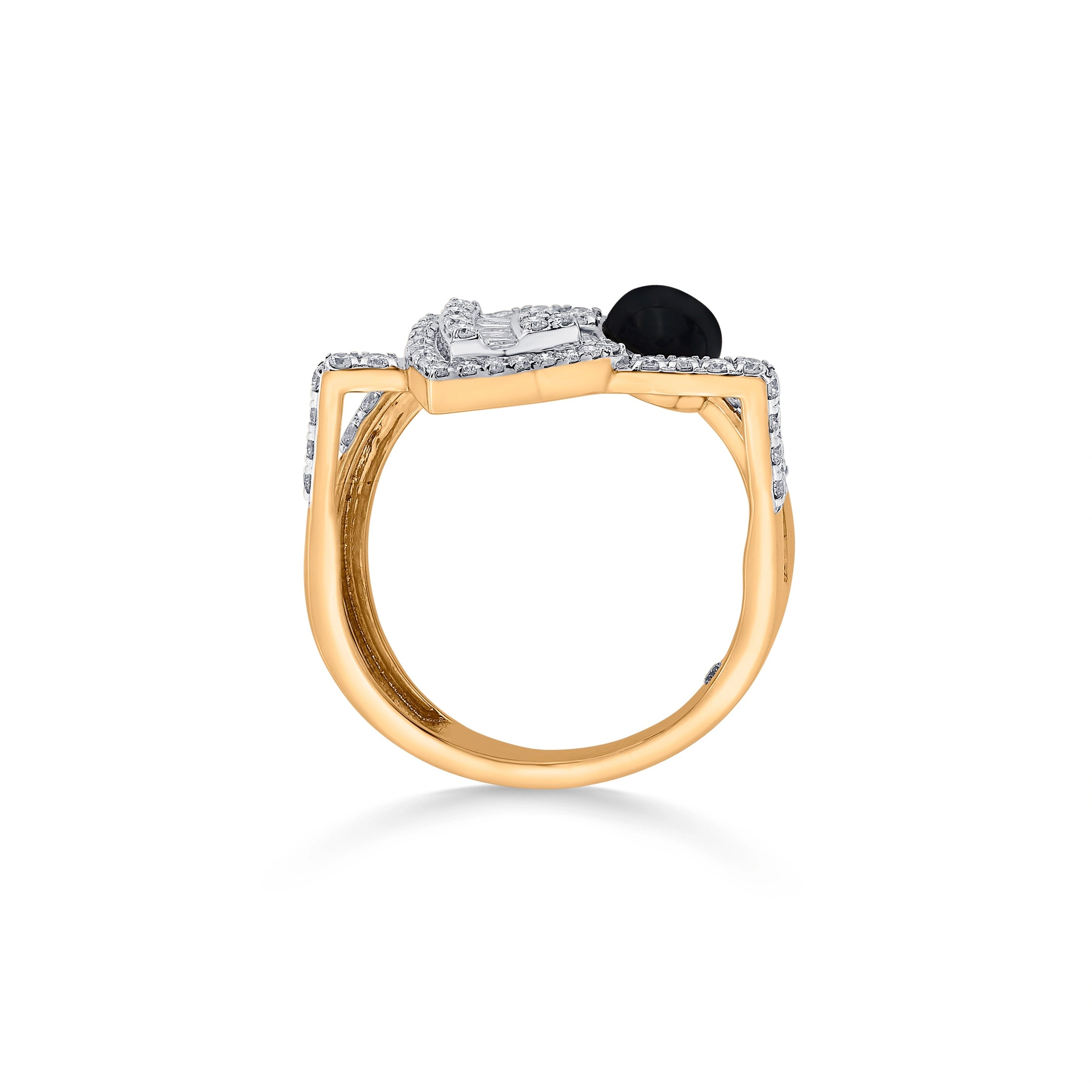 Kismet Noir Arcadia Ring - Zen Diamond India