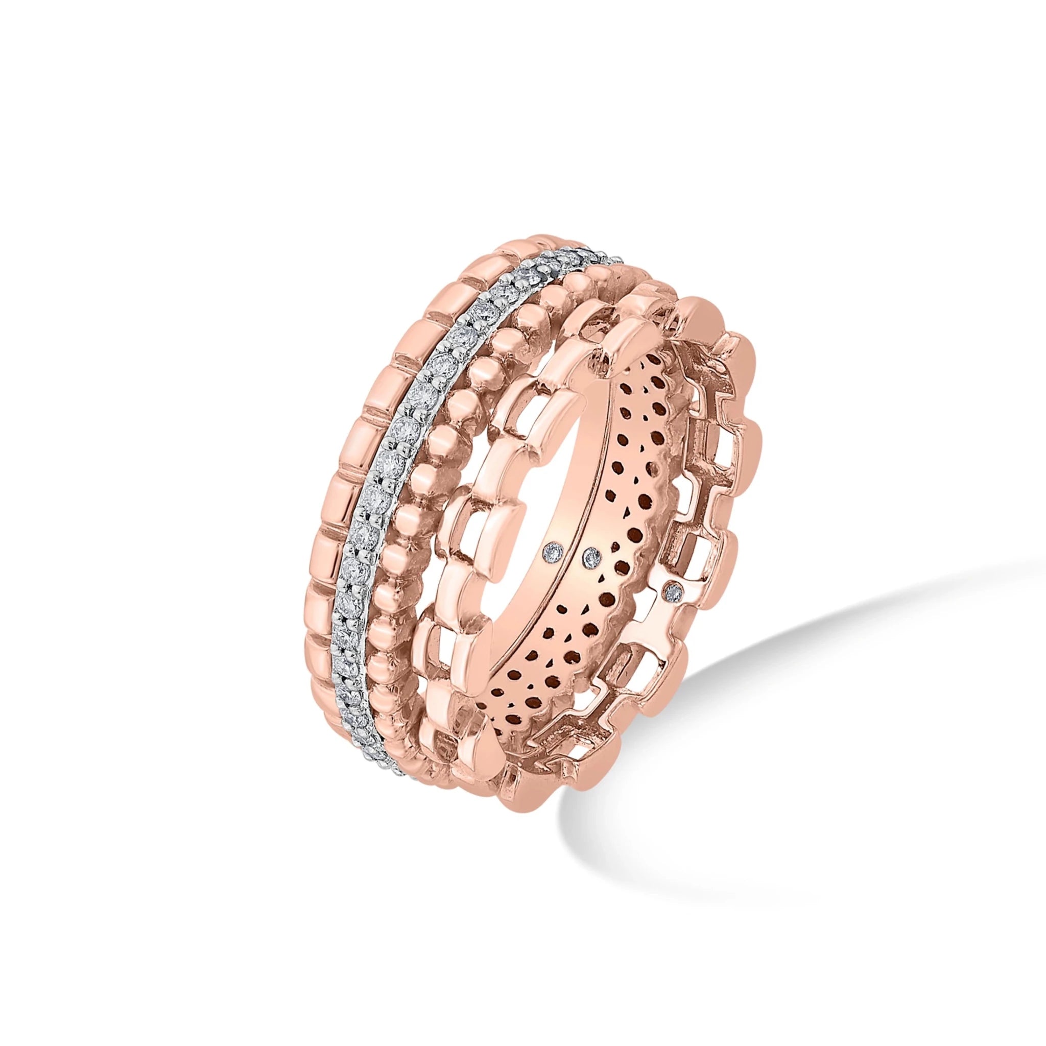 Boujee Royale Diamond Fortress Ring - Zen Diamond India