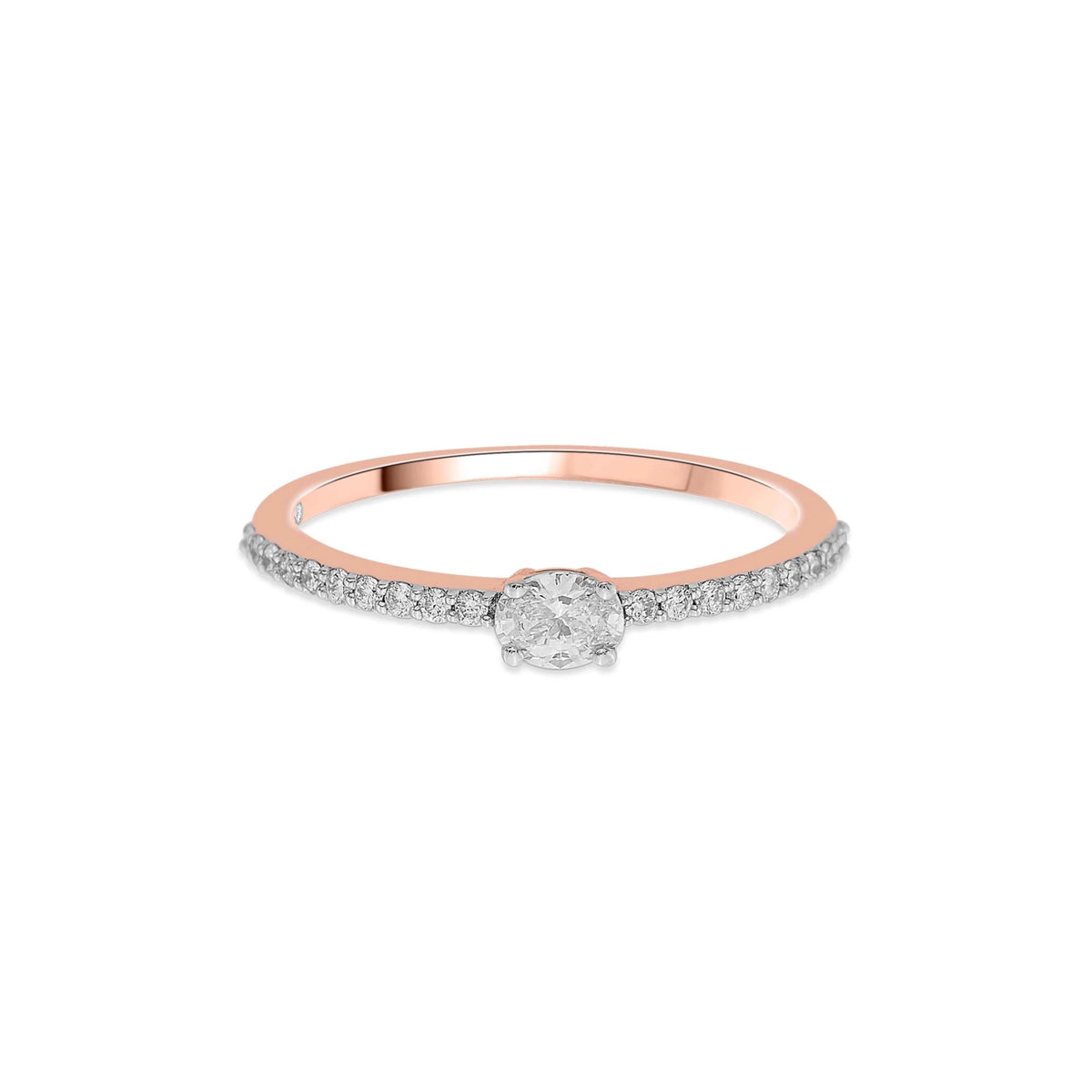Solitaire Elipse Elegance Ring - Zen Diamond India