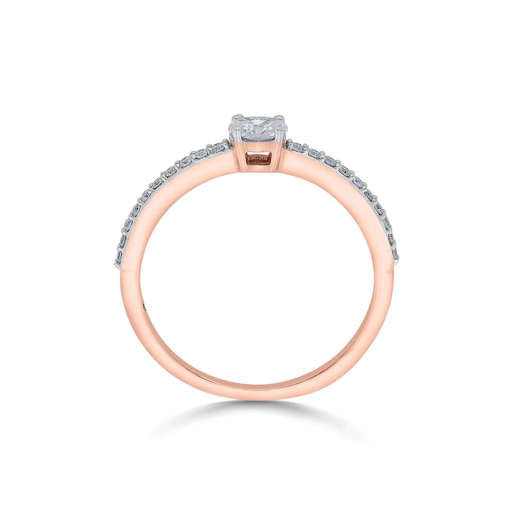 Solitaire Elipse Elegance Ring - Zen Diamond India