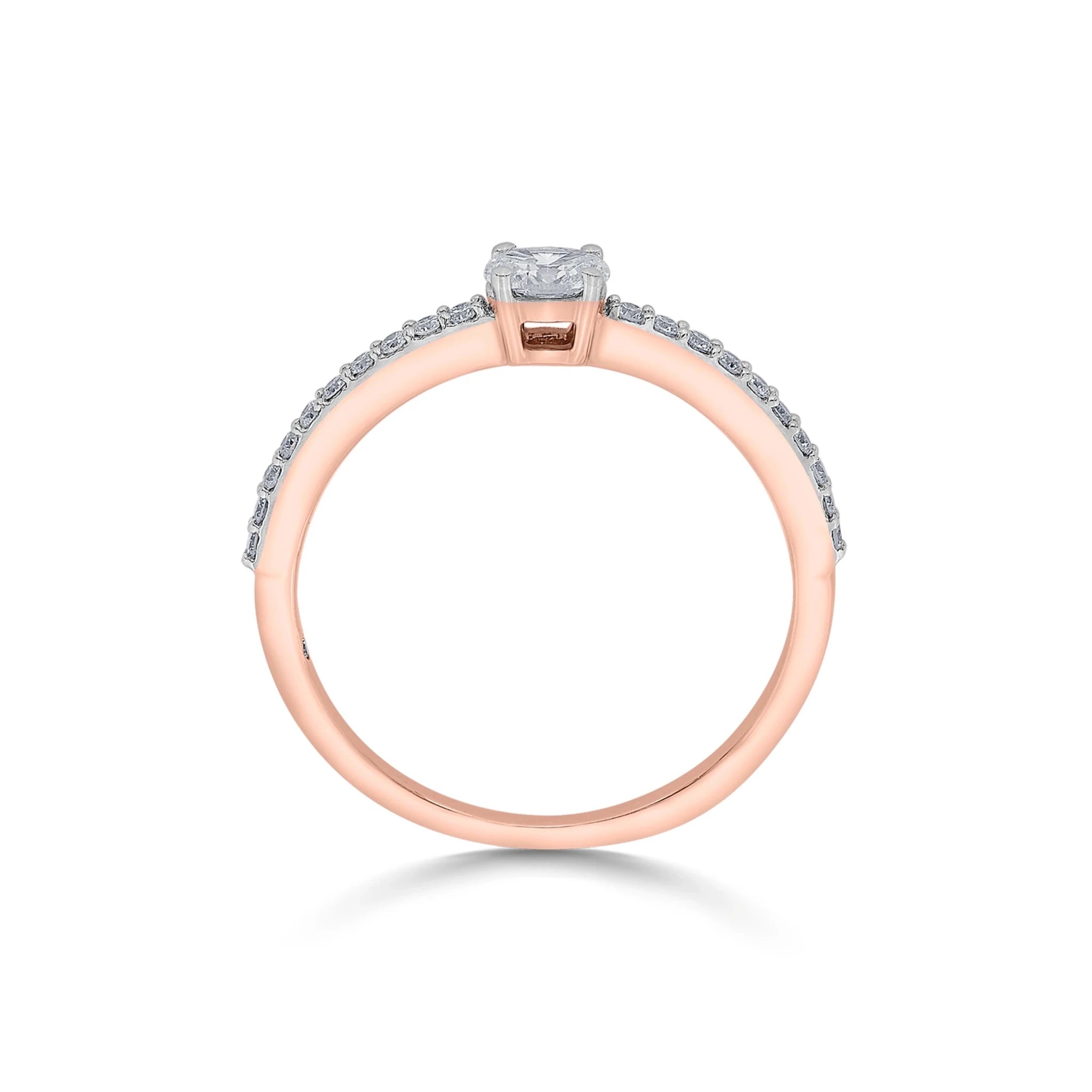 Solitaire Elipse Elegance Ring - Zen Diamond India