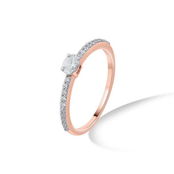 Solitaire Elipse Elegance Ring - Zen Diamond India