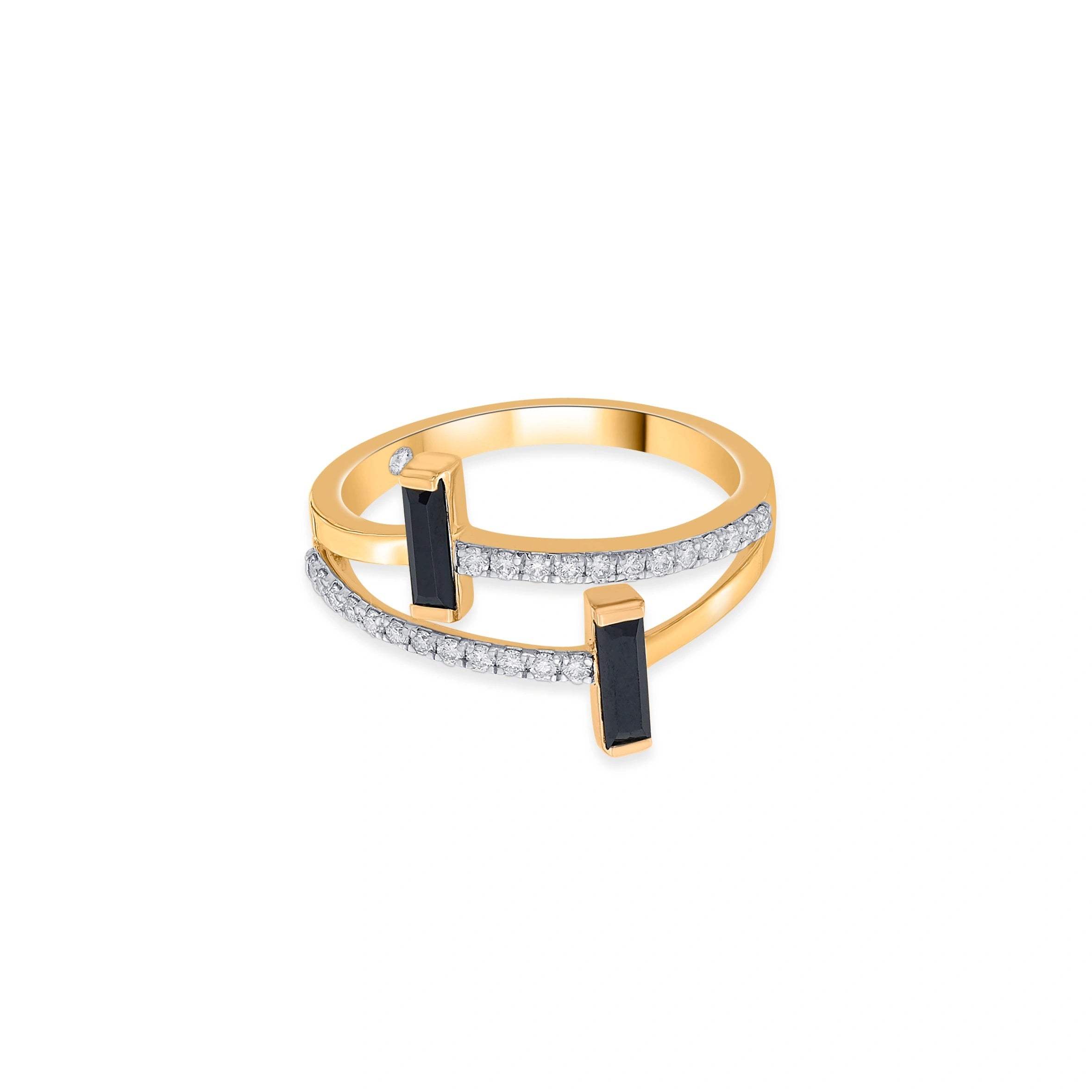 Kismet Obsidian Grace Wrap Ring - Zen Diamond India