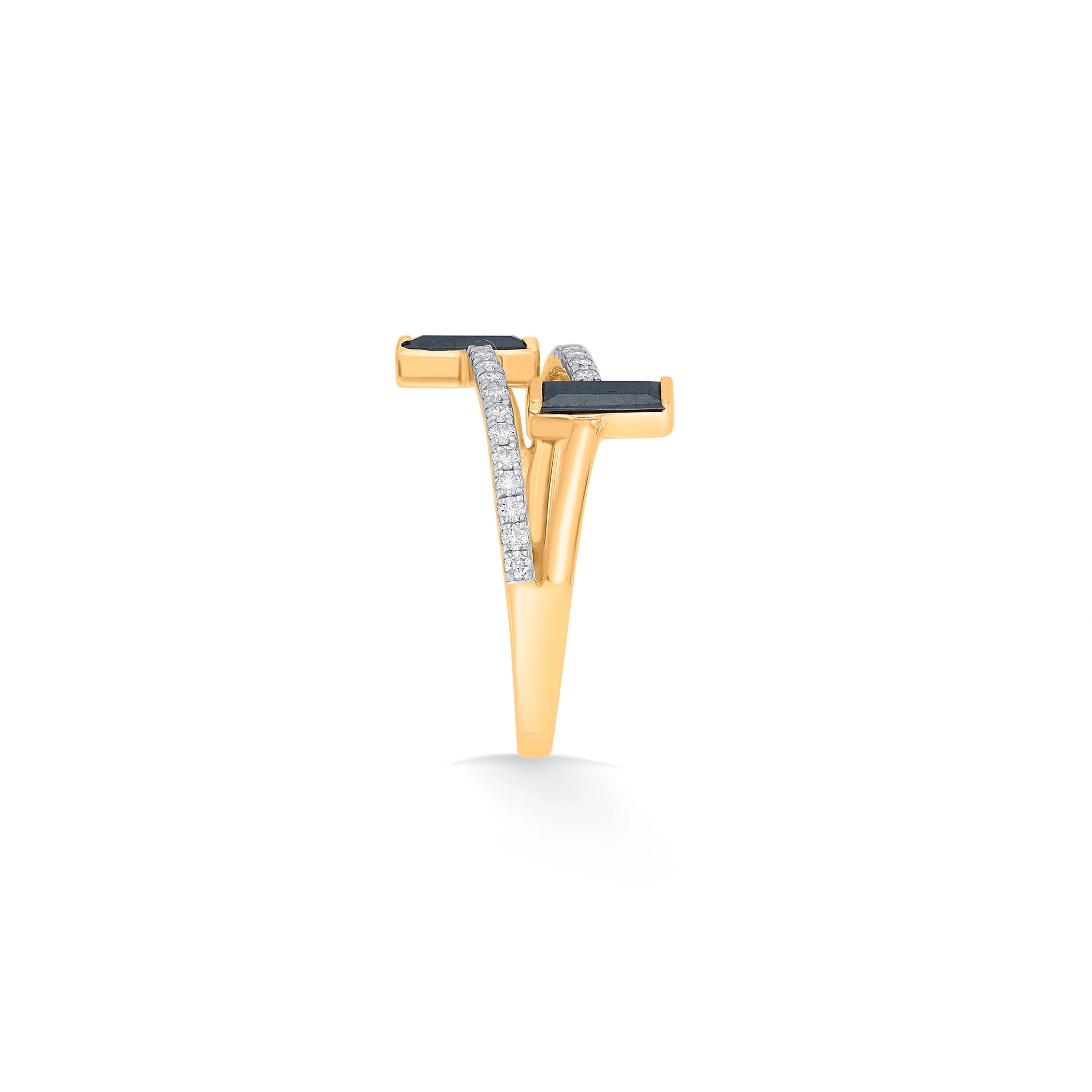 Kismet Obsidian Grace Wrap Ring - Zen Diamond India