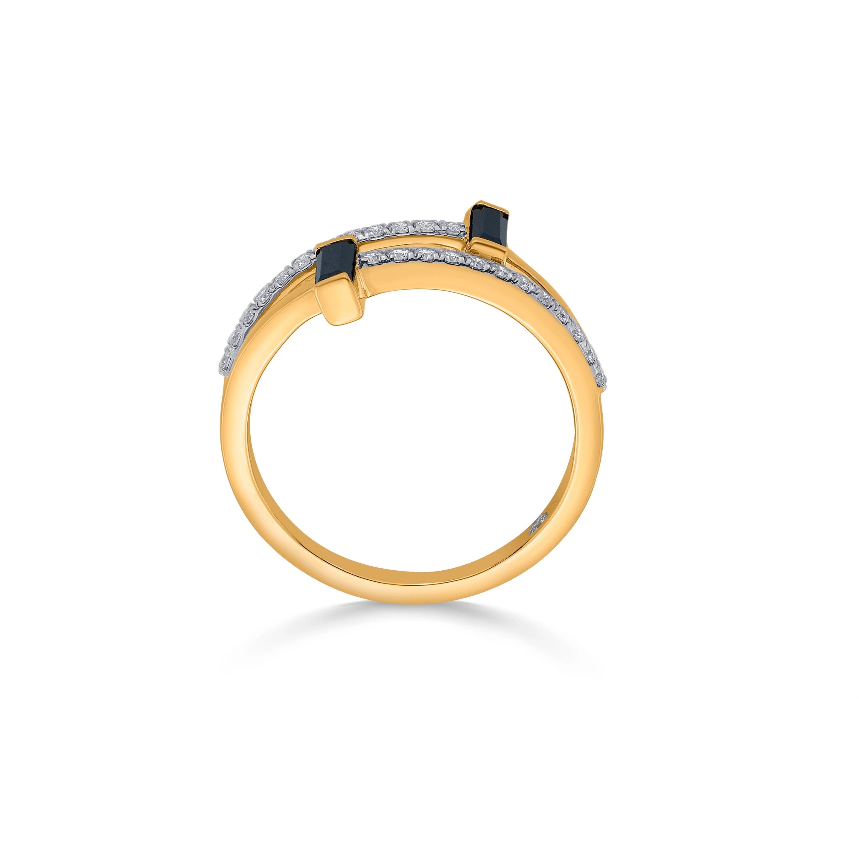 Kismet Obsidian Grace Wrap Ring - Zen Diamond India