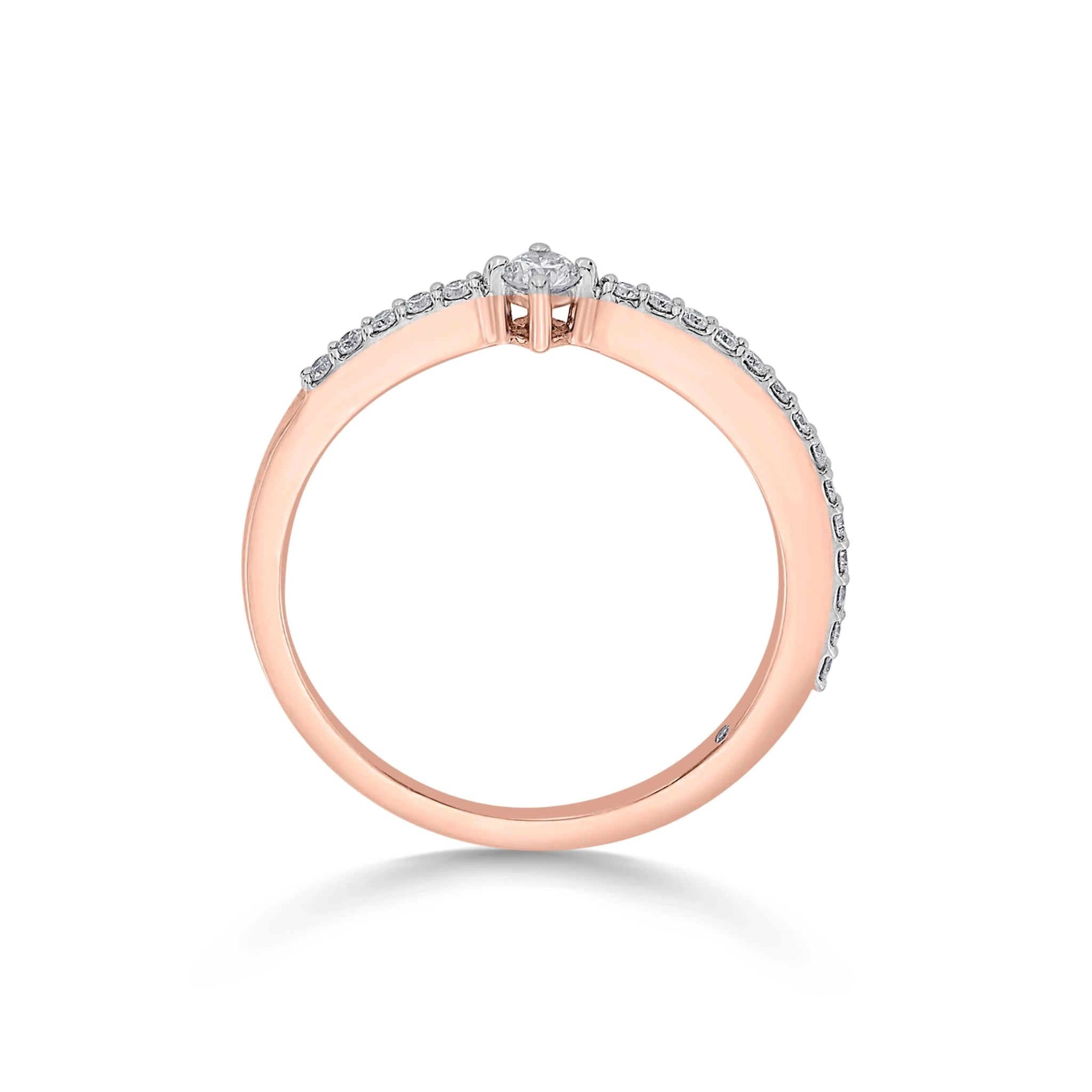 Boujee Rose Starlight Band Ring - Zen Diamond India