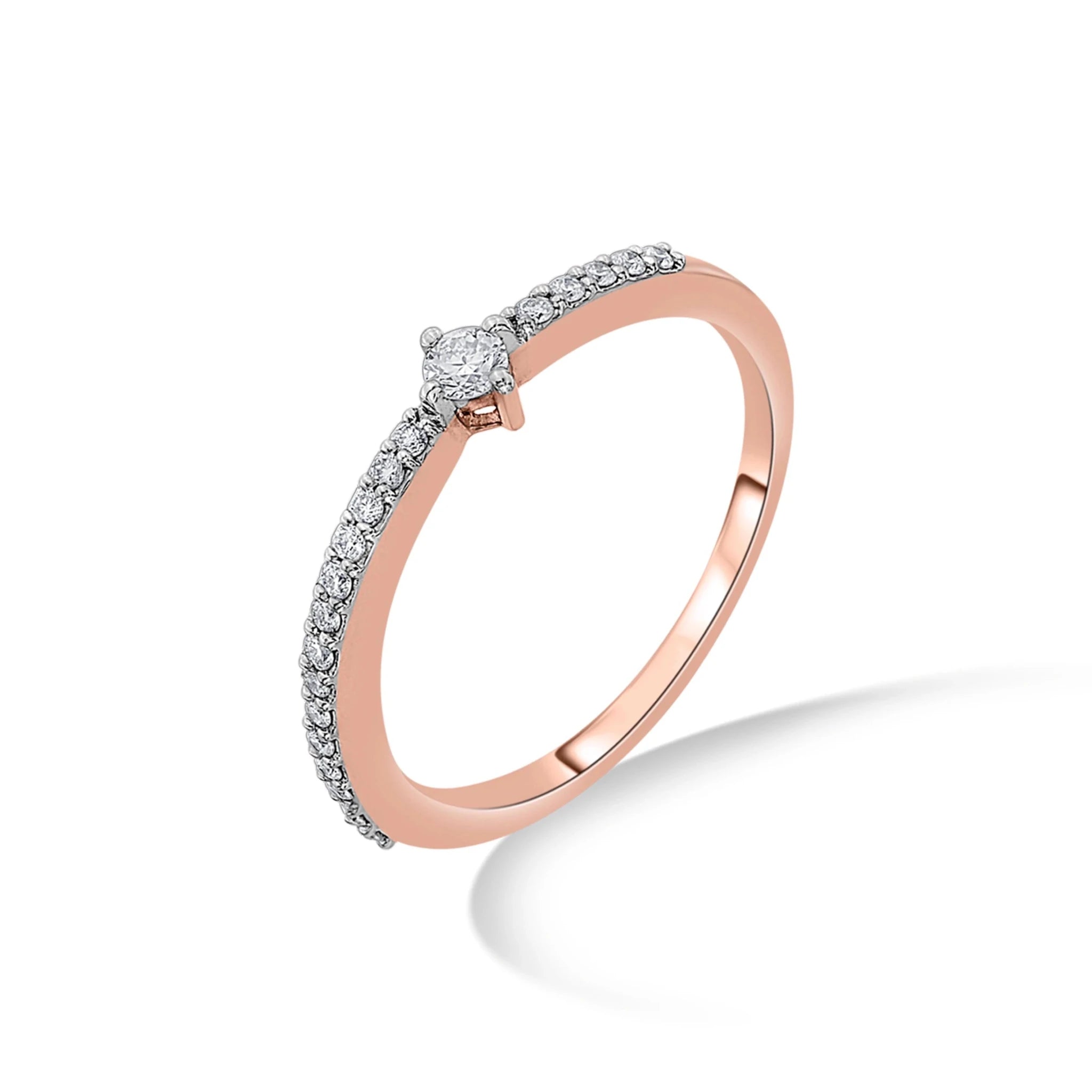 Boujee Rose Starlight Band Ring - Zen Diamond India
