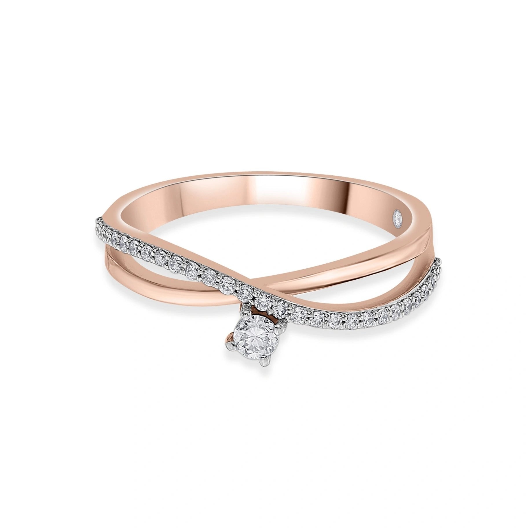 Zen Pirlanta Flowing Promise Ring - Zen Diamond India