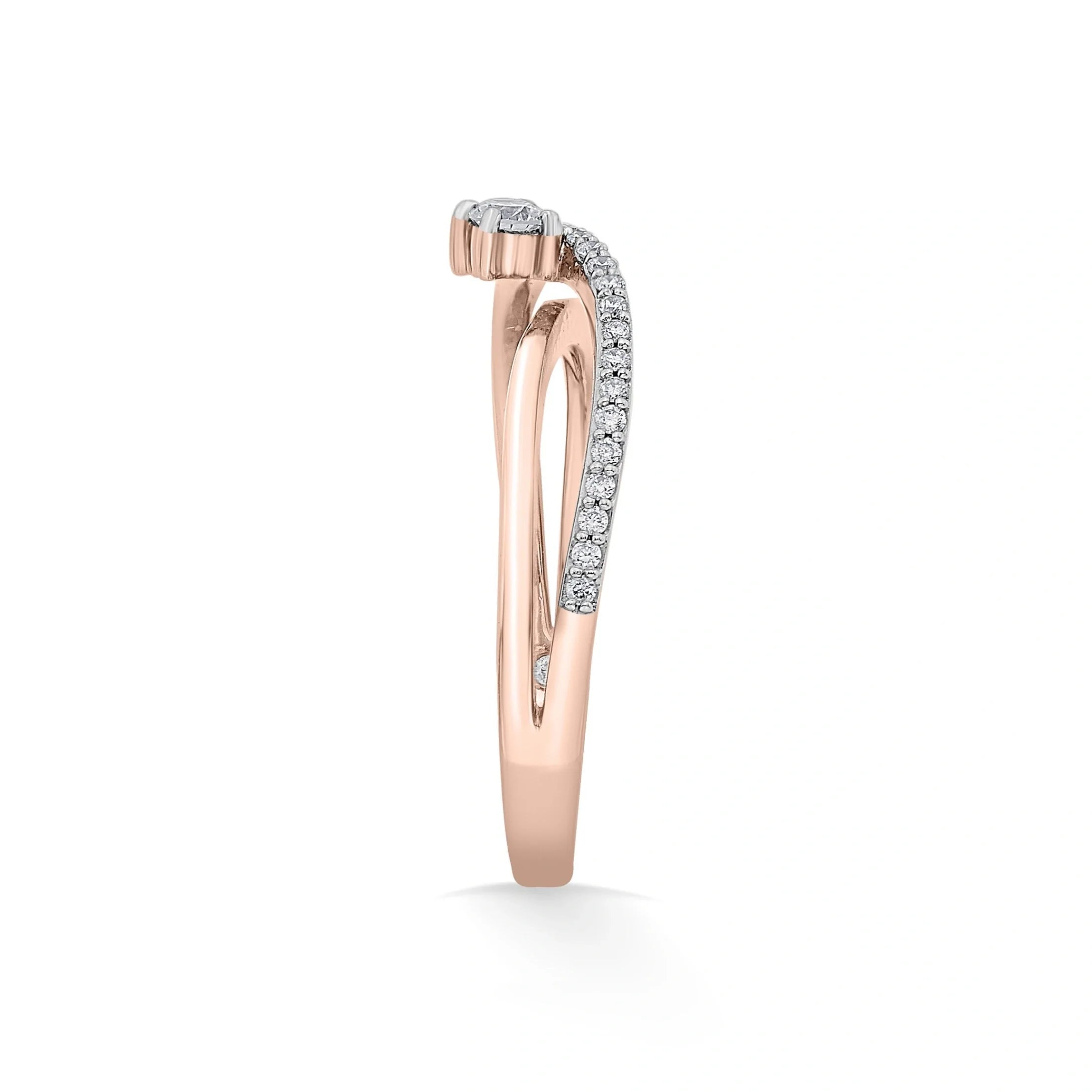 Zen Pirlanta Flowing Promise Ring - Zen Diamond India