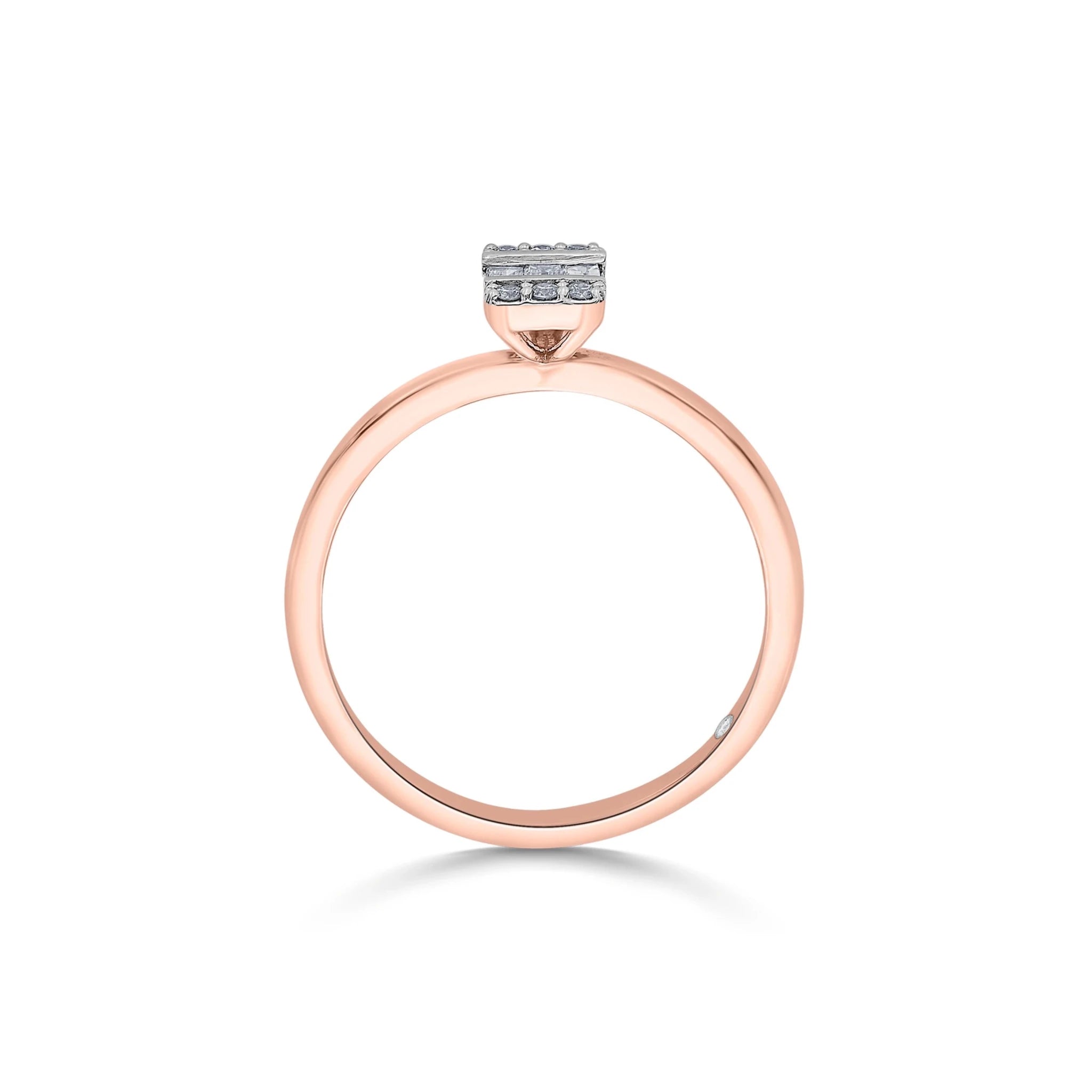 Gleaming Baguette Bliss Ring - Zen Diamond India