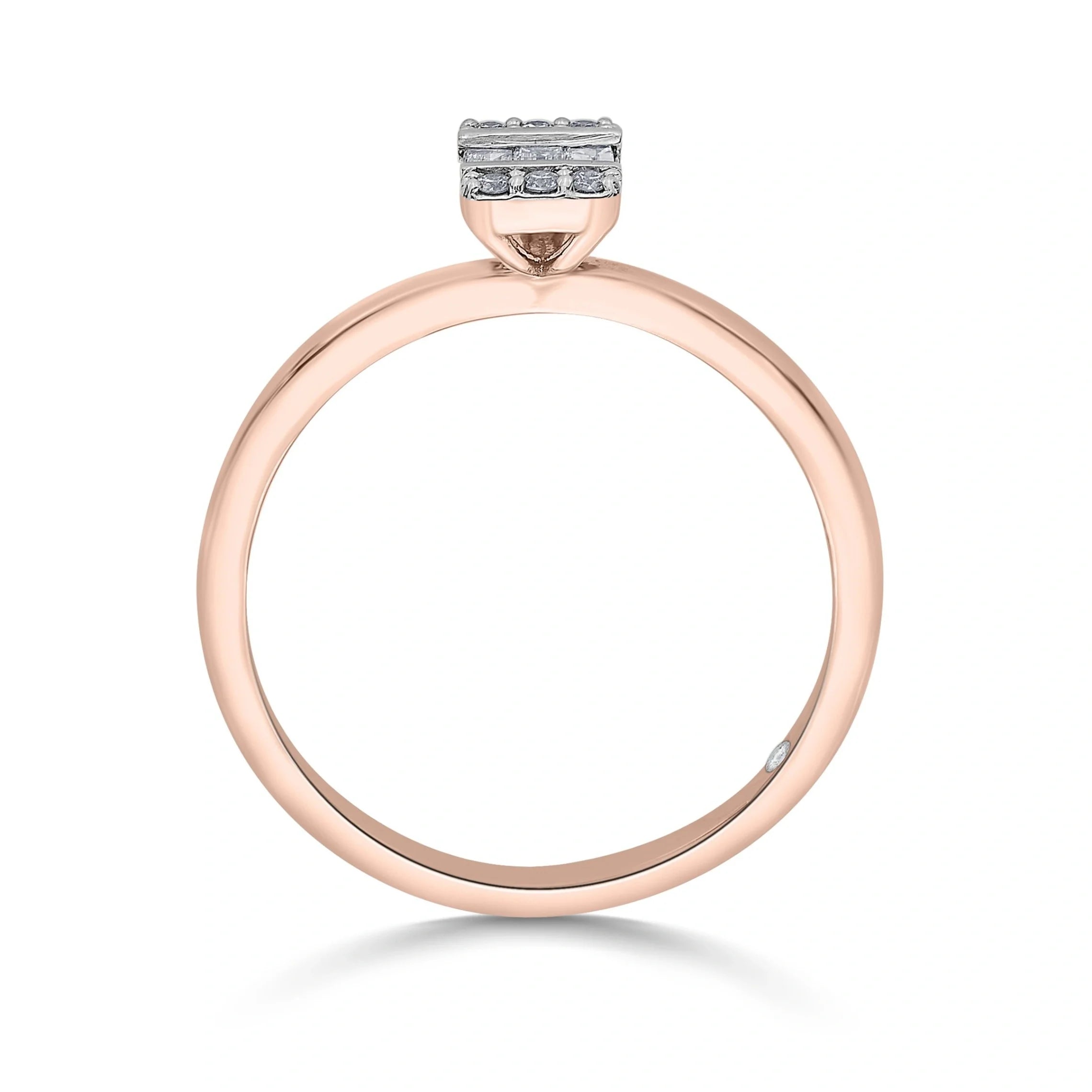 Gleaming Baguette Bliss Ring - Zen Diamond India