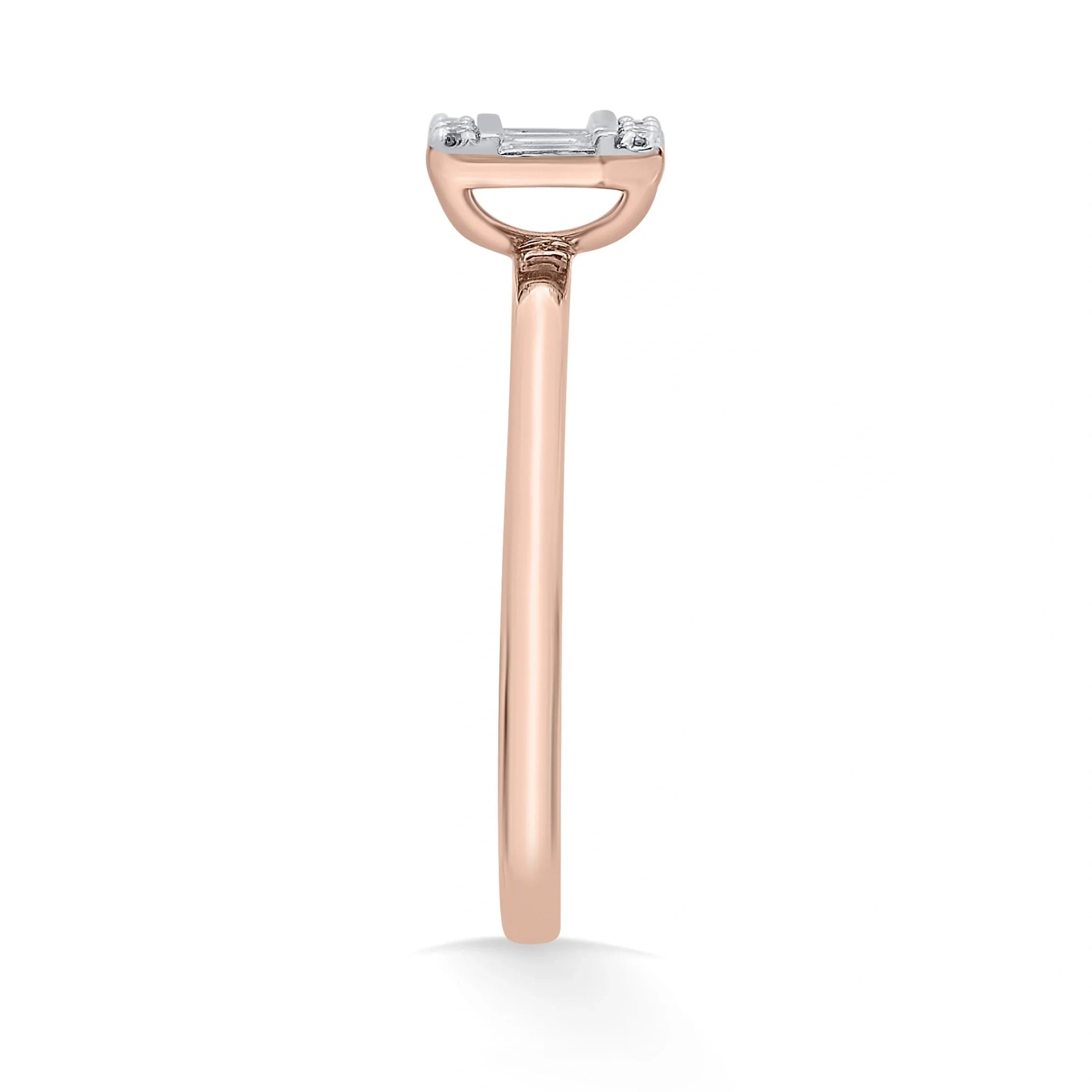 Gleaming Baguette Bliss Ring - Zen Diamond India