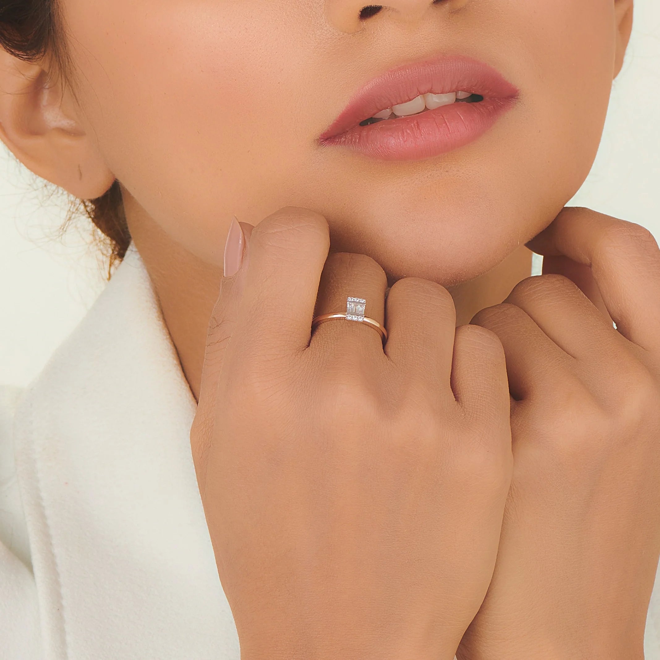 Gleaming Baguette Bliss Ring - Zen Diamond India