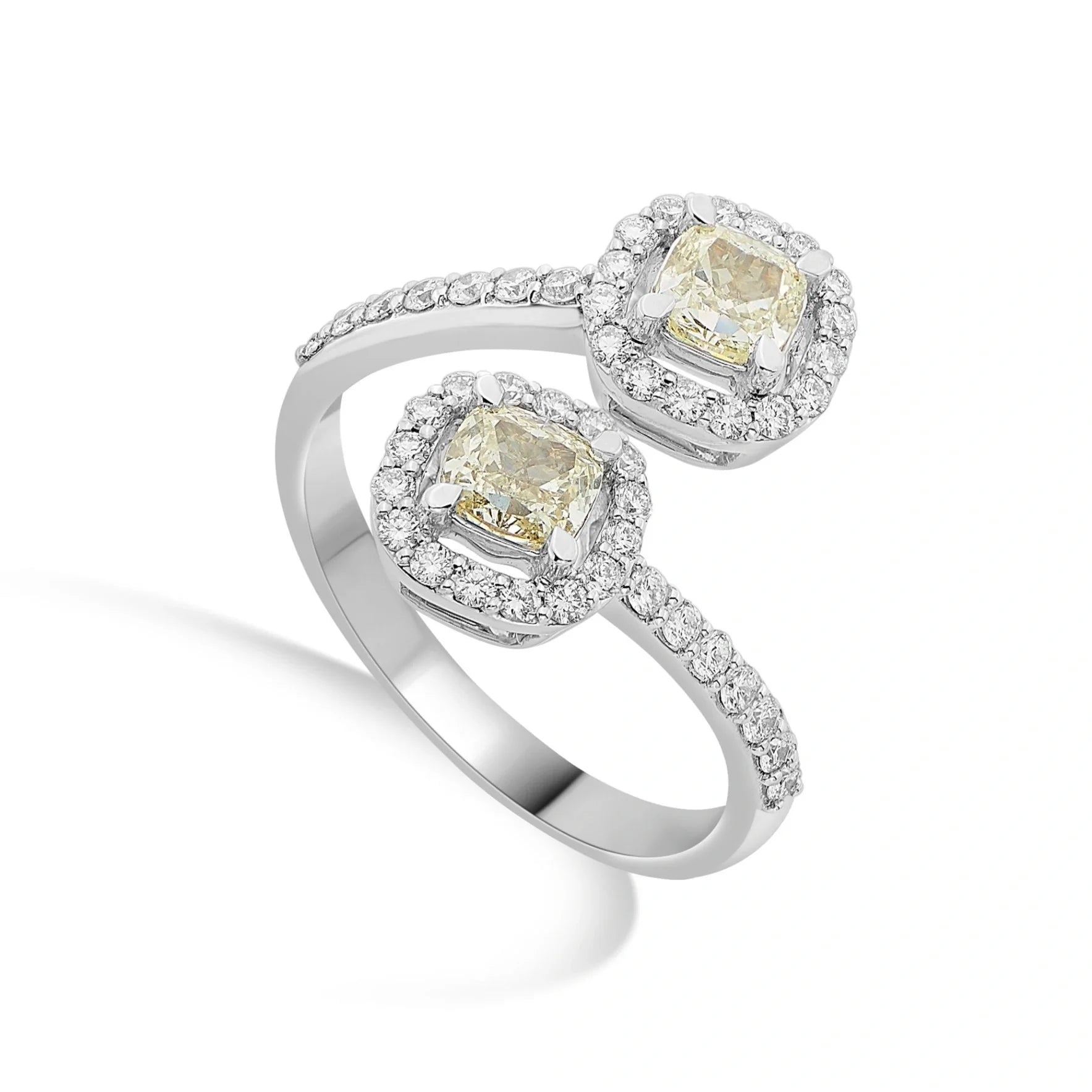 Zen Pirlanta Twin Cushion Wrap Ring - Zen Diamond India