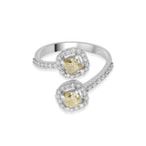 Solitaire Twin Cushion Wrap Ring - Zen Diamond India