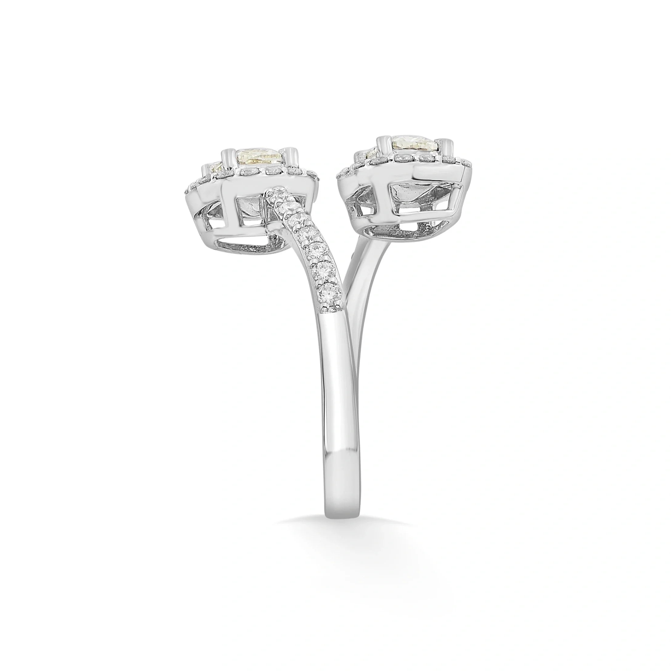 Zen Pirlanta Twin Cushion Wrap Ring - Zen Diamond India