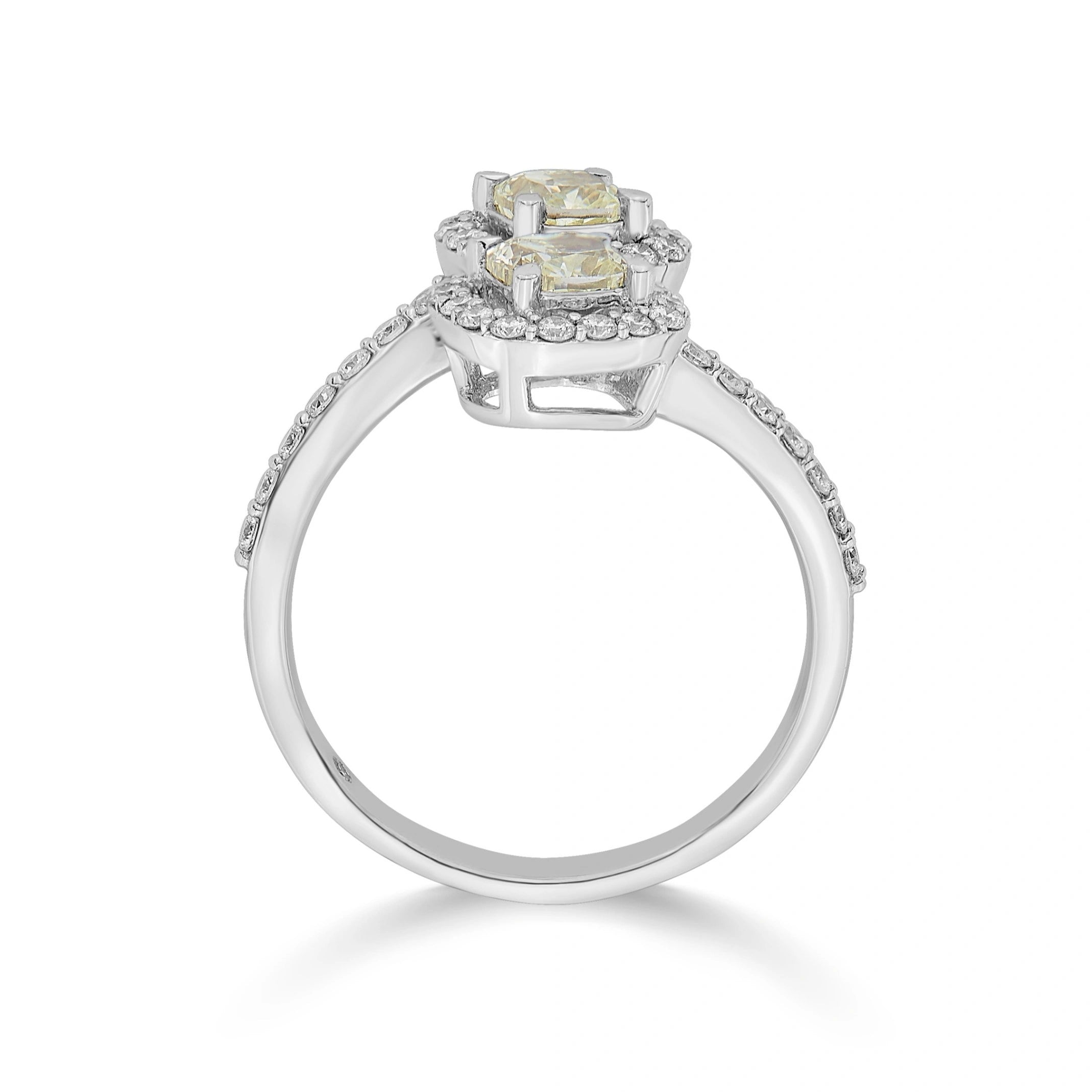 Zen Pirlanta Twin Cushion Wrap Ring - Zen Diamond India