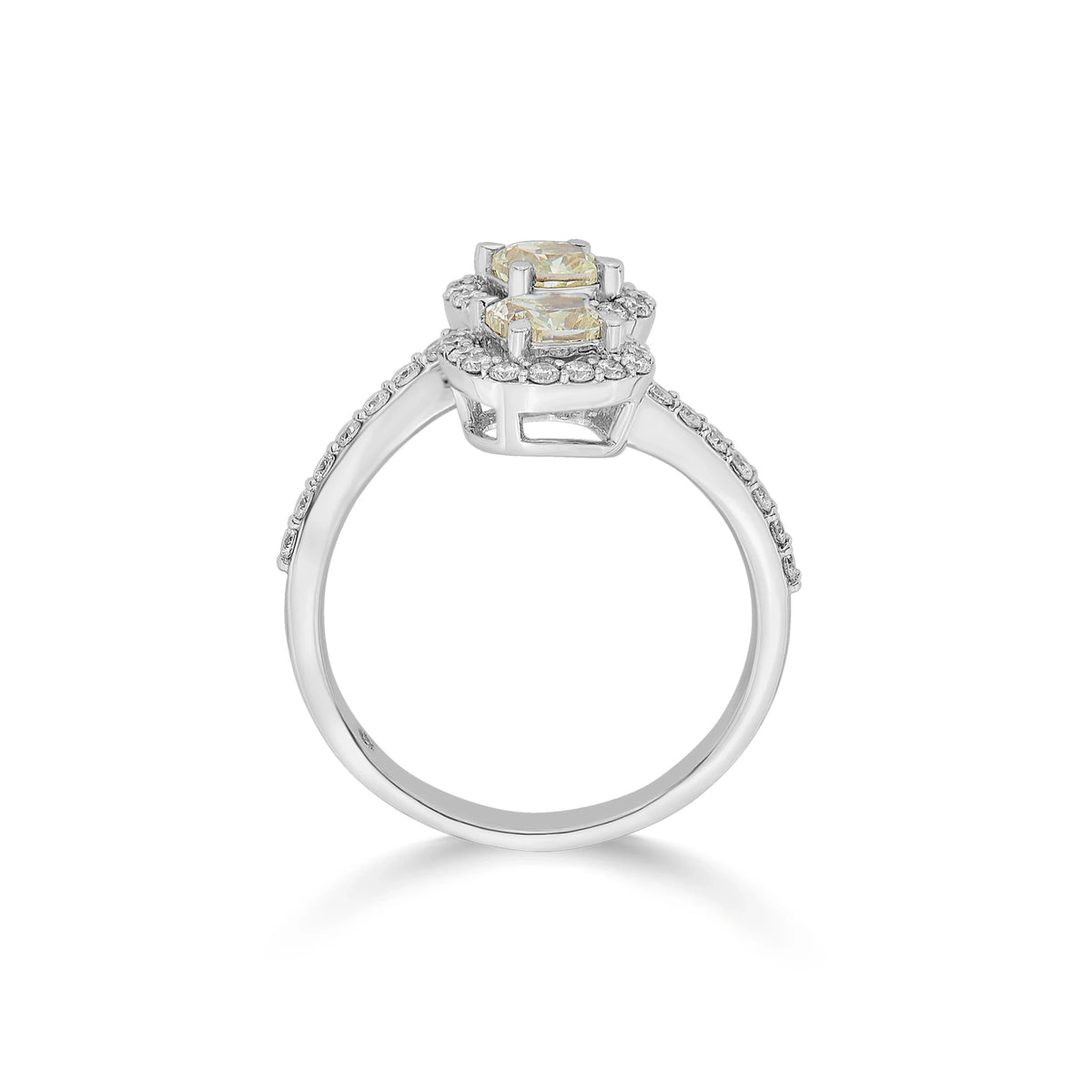 Solitaire Twin Cushion Wrap Ring - Zen Diamond India
