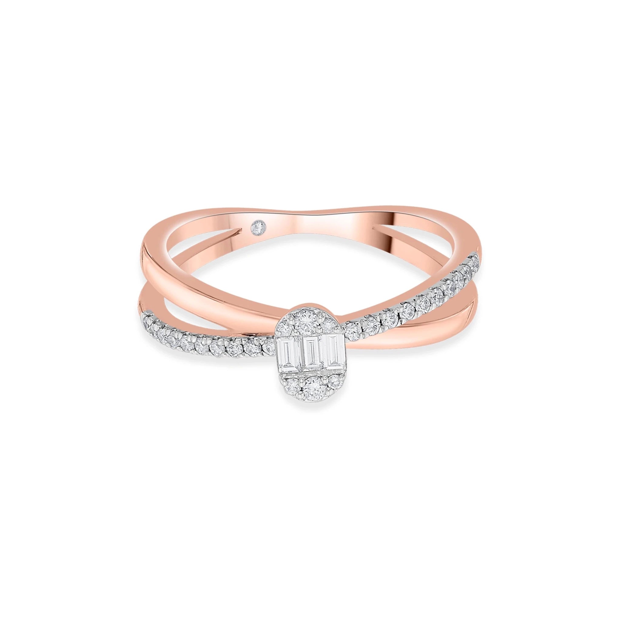 Boujee Intertwine Luxe Sparkle Ring - Zen Diamond India