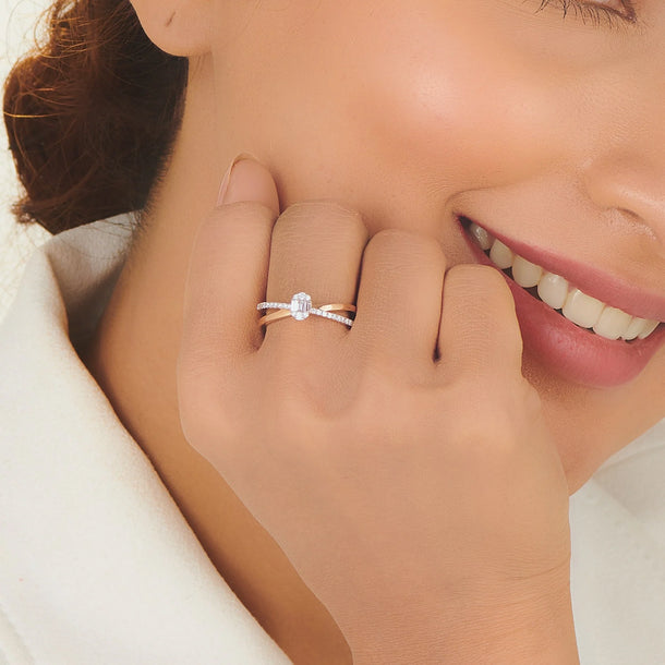 Boujee Intertwine Luxe Sparkle Ring - Zen Diamond India