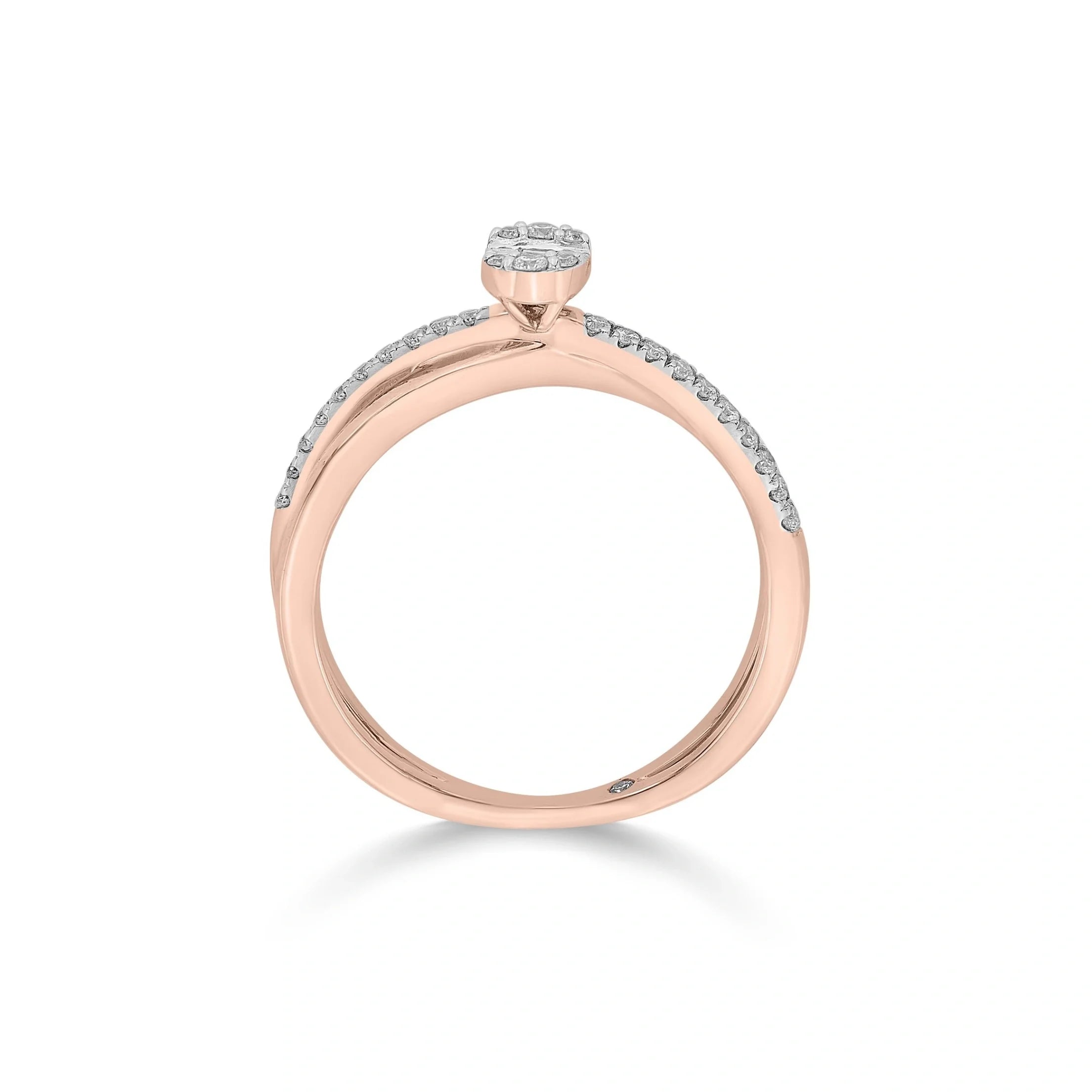Boujee Intertwine Luxe Sparkle Ring - Zen Diamond India