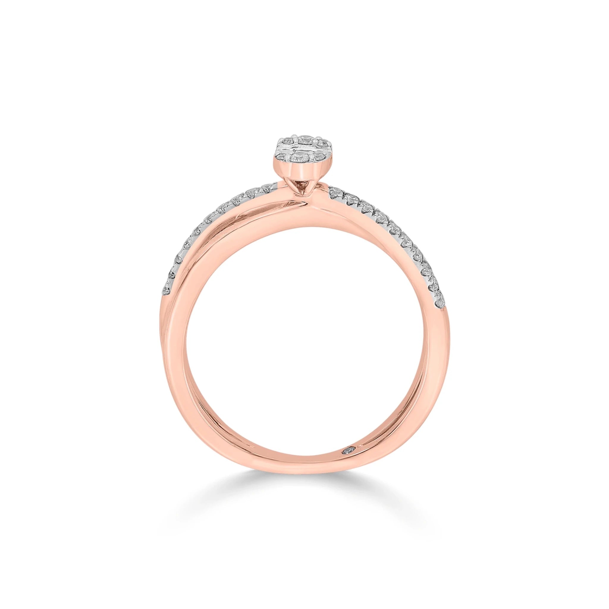 Boujee Intertwine Luxe Sparkle Ring - Zen Diamond India