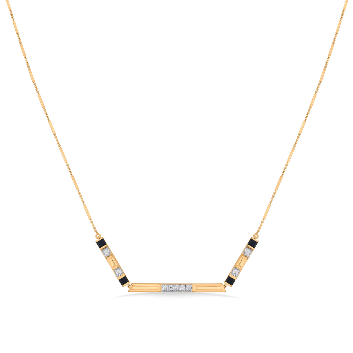 Kismet Metro Luxe Bar Necklace - Zen Diamond India