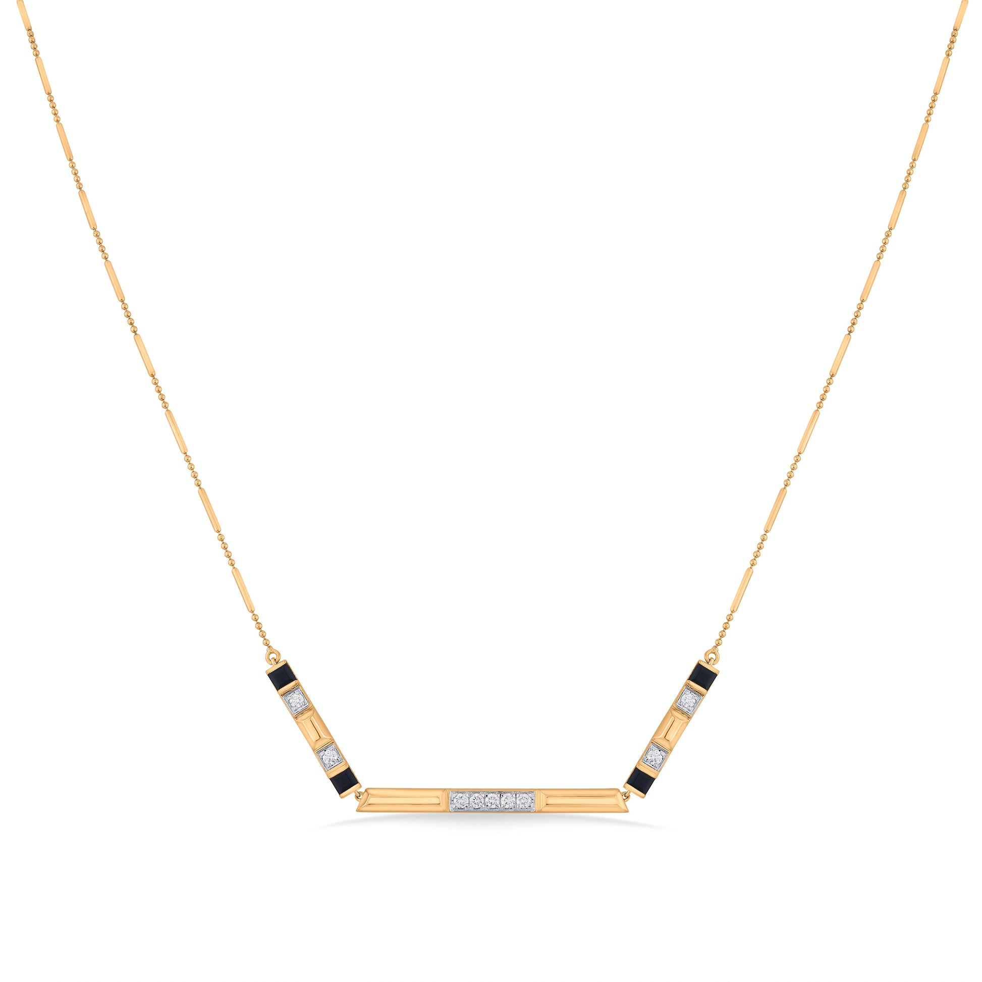 Kismet Metro Luxe Bar Necklace - Zen Diamond India