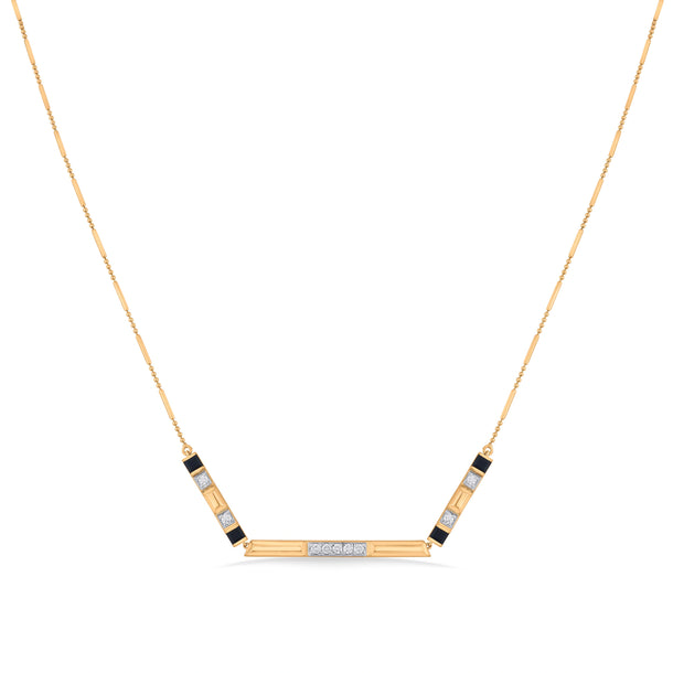Kismet Metro Luxe Bar Necklace - Zen Diamond India