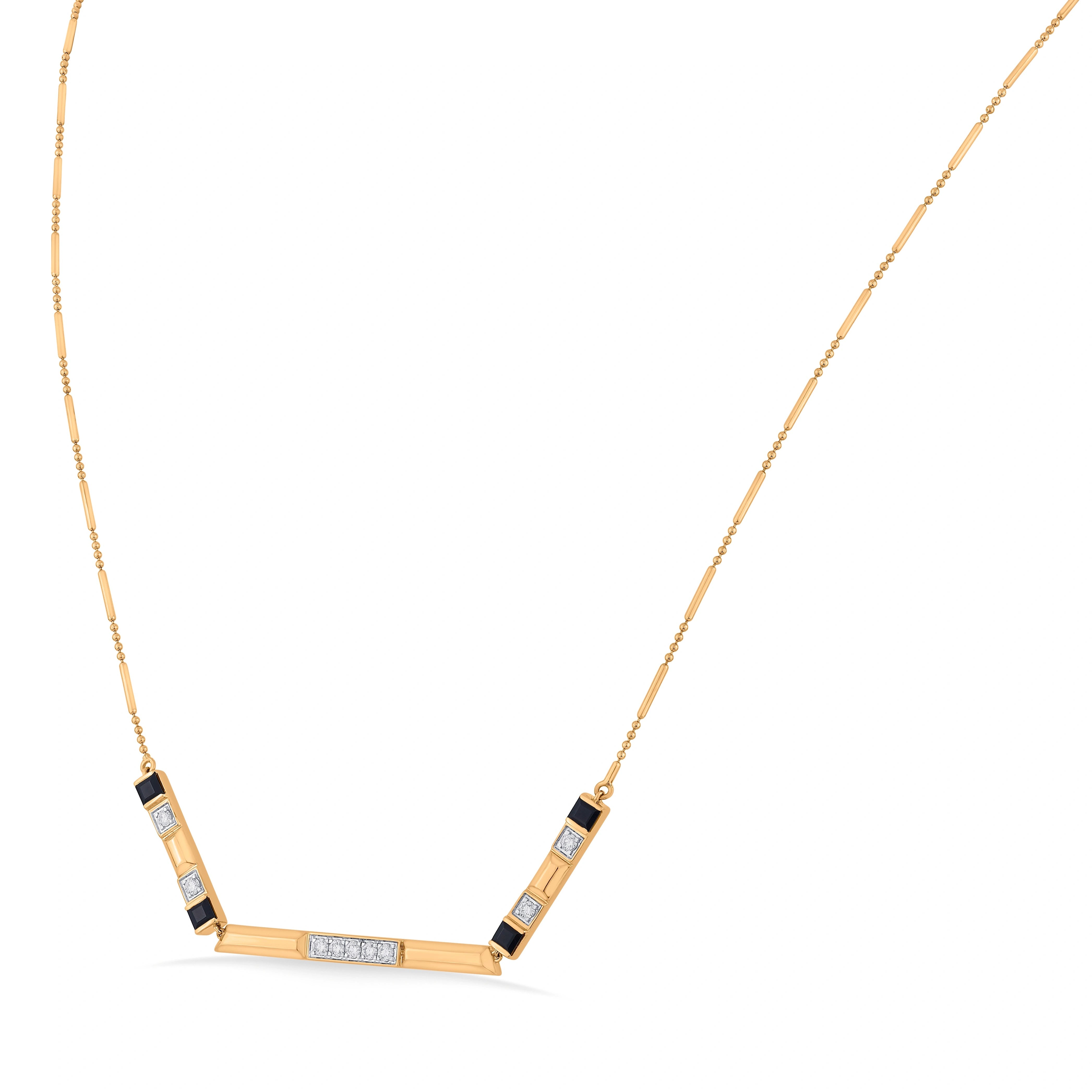Kismet Metro Luxe Bar Necklace - Zen Diamond India