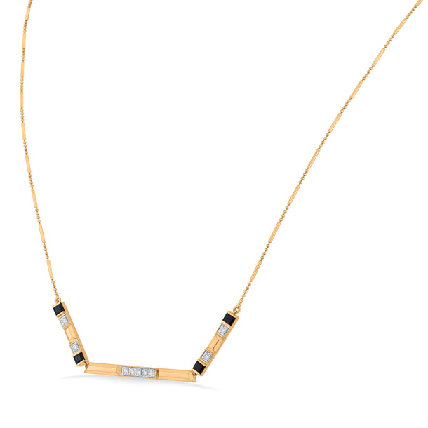 Kismet Metro Luxe Bar Necklace - Zen Diamond India