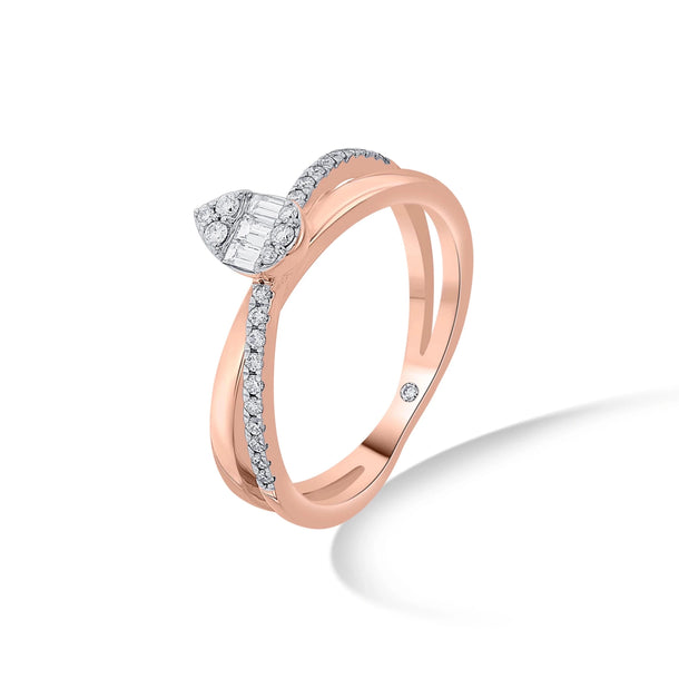 Boujee Rose Diamond Vortex Ring - Zen Diamond India