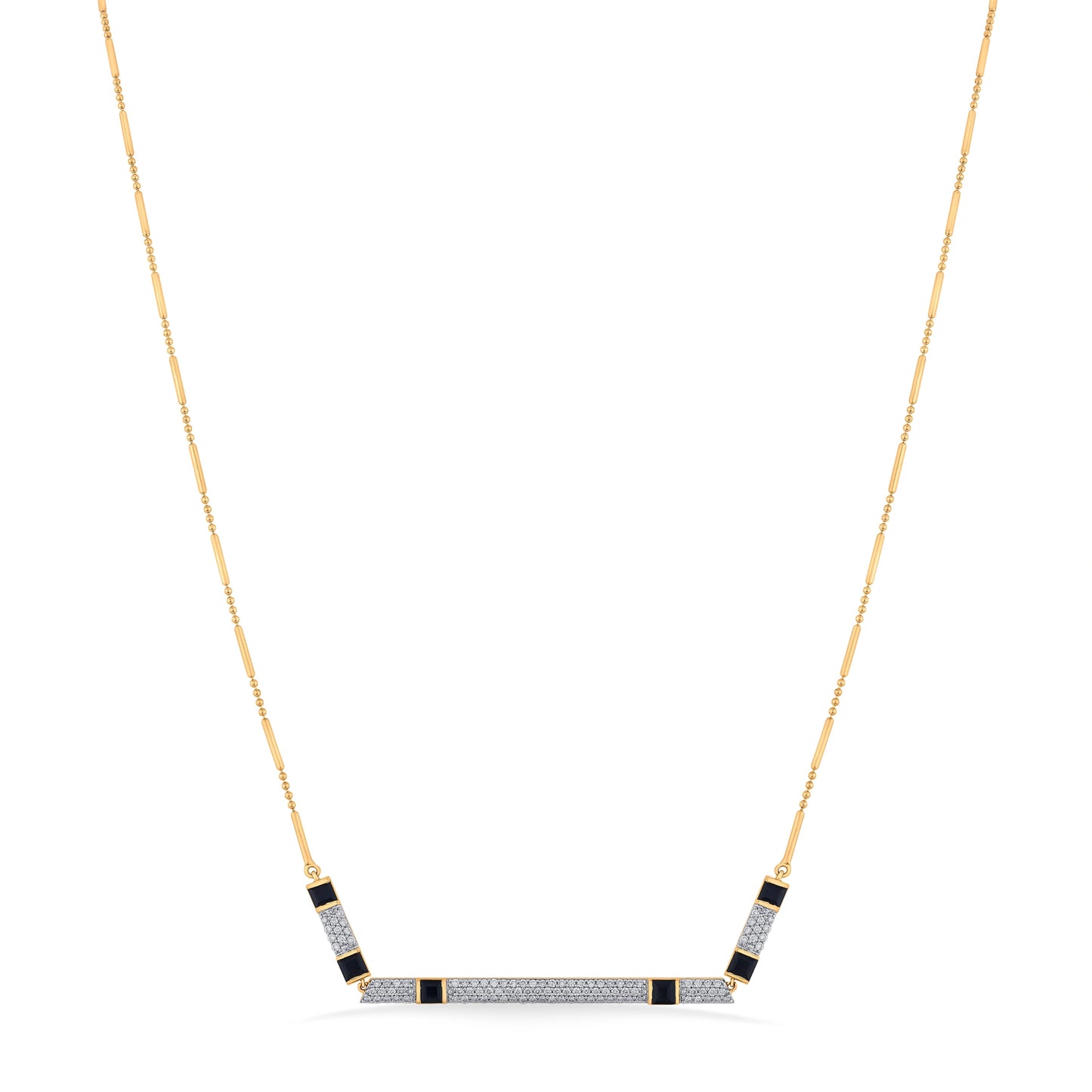 Kismet Dazzling Minimalist Statement Necklace - Zen Diamond India
