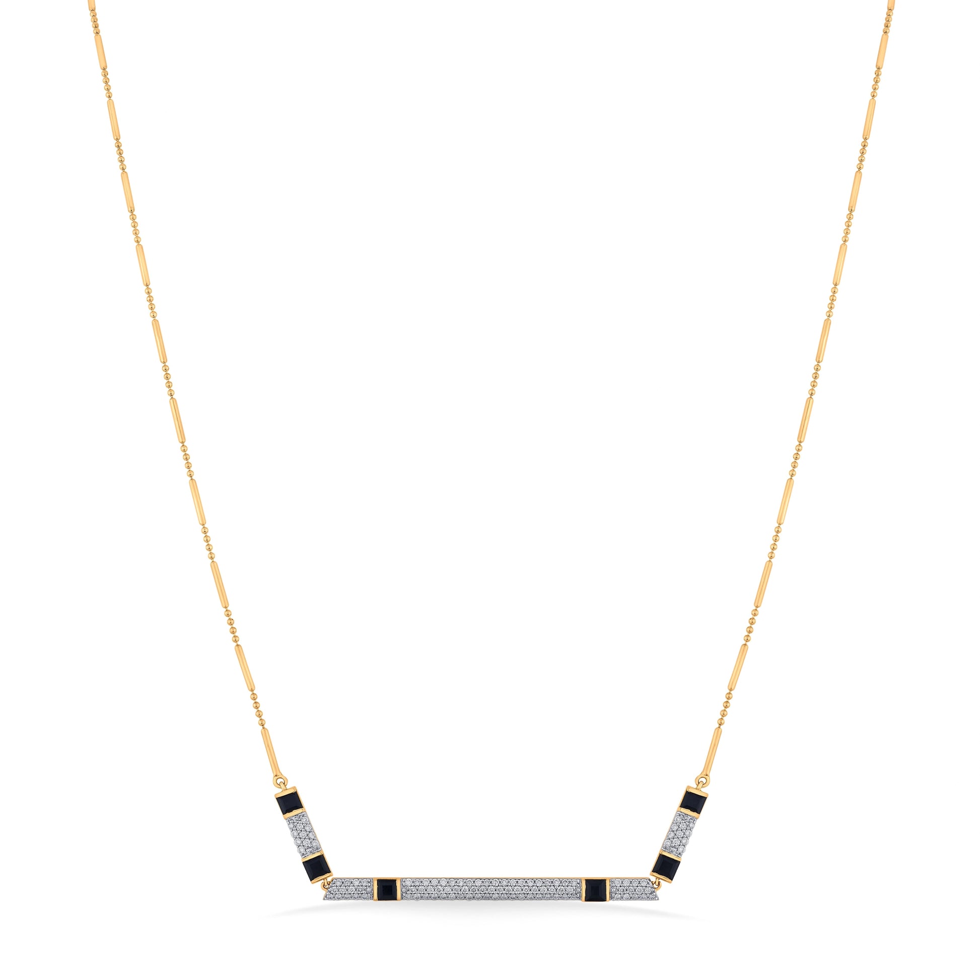 Kismet Dazzling Minimalist Statement Necklace - Zen Diamond India