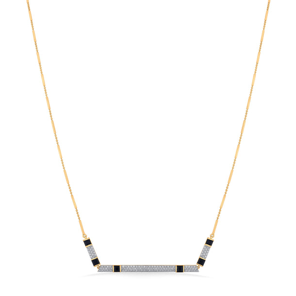 Kismet Dazzling Minimalist Statement Necklace - Zen Diamond India