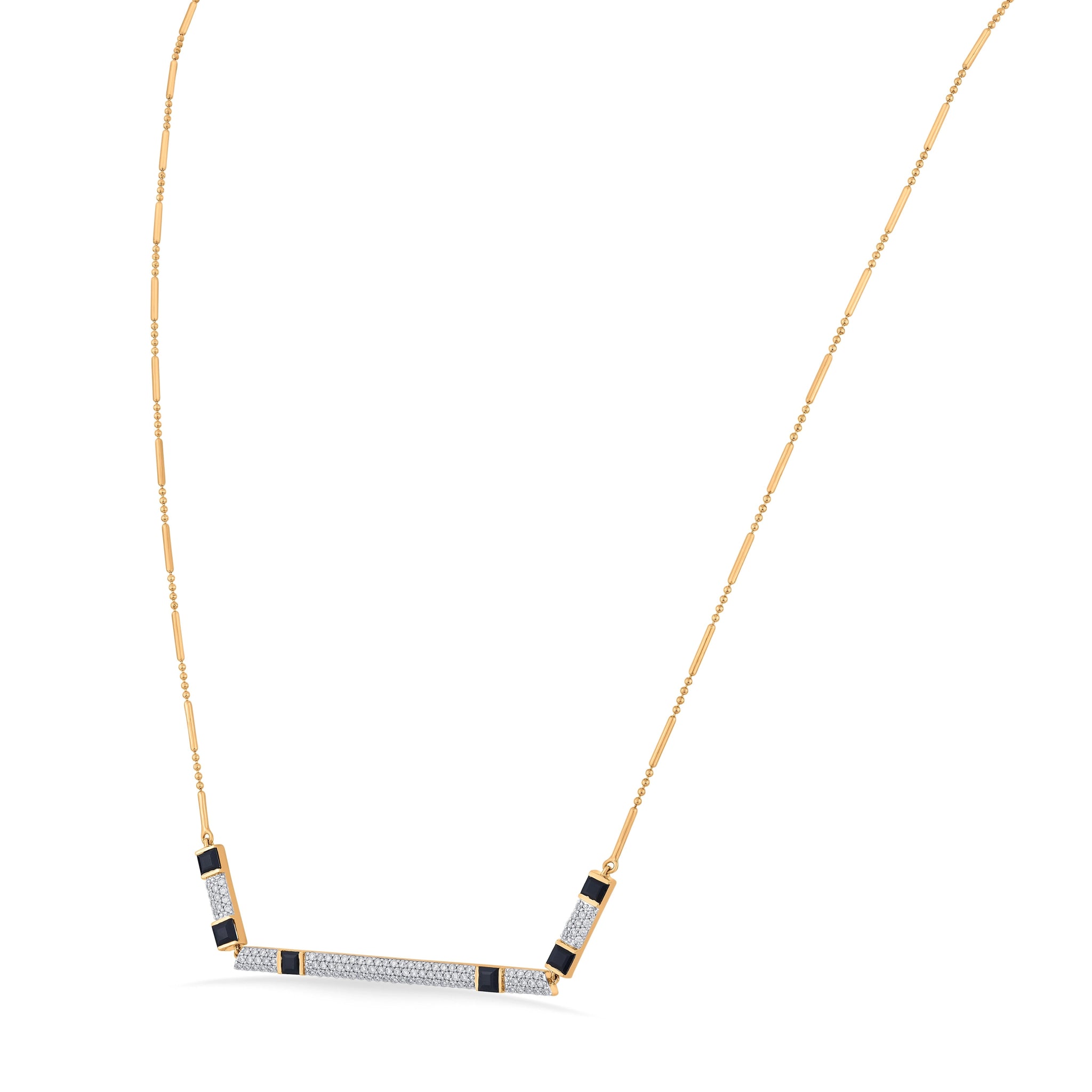 Kismet Dazzling Minimalist Statement Necklace - Zen Diamond India