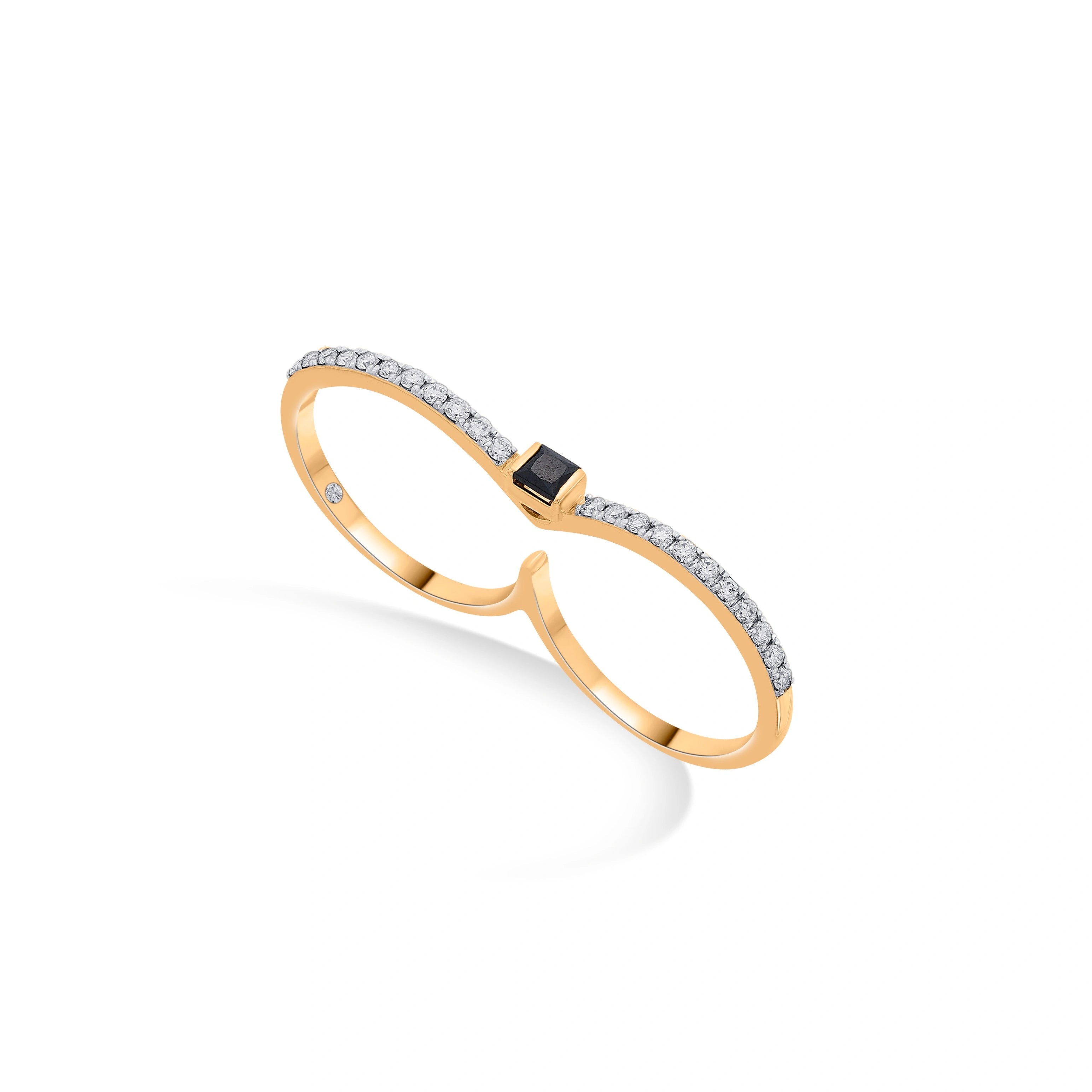 Kismet Muse Twin Band Ring - Zen Diamond India