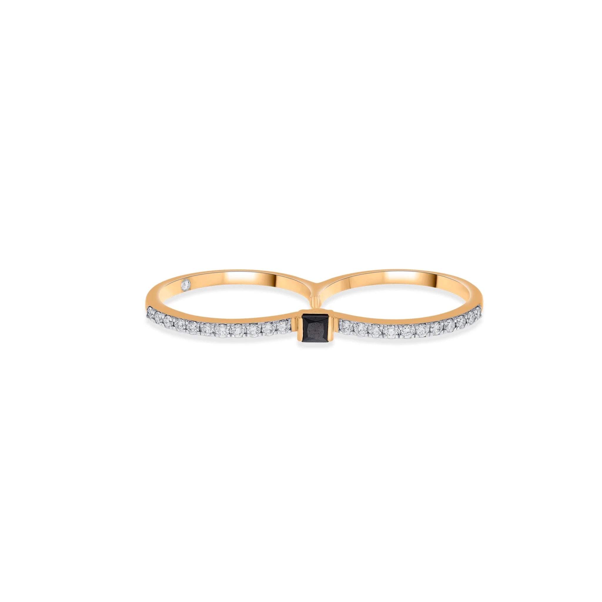 Kismet Muse Twin Band Ring - Zen Diamond India