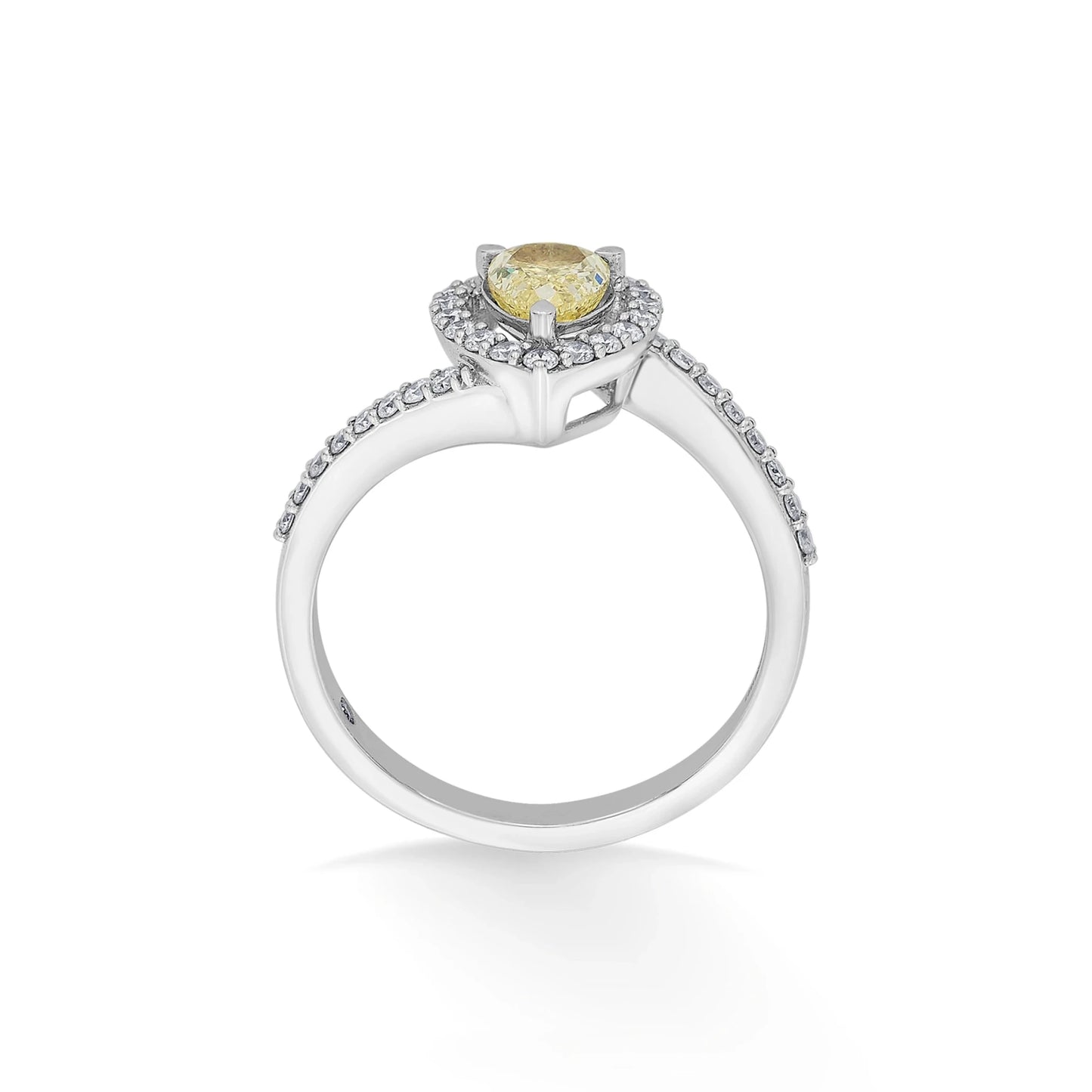 Solitaire Golden Glow Promise Ring - Zen Diamond India