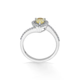 Solitaire Golden Glow Promise Ring - Zen Diamond India