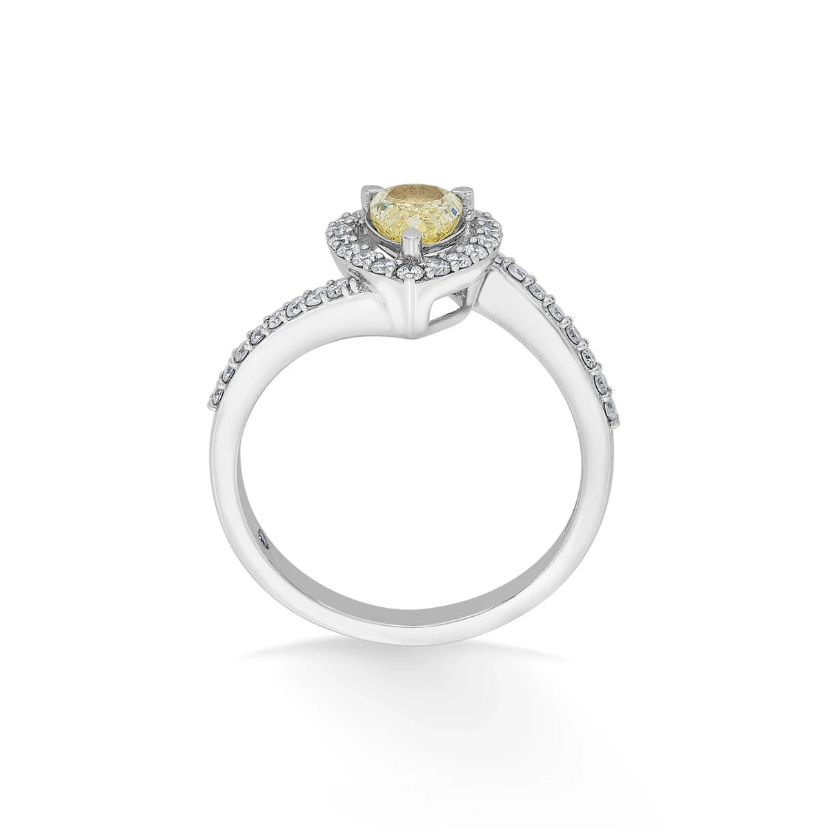 Solitaire Golden Glow Promise Ring - Zen Diamond India