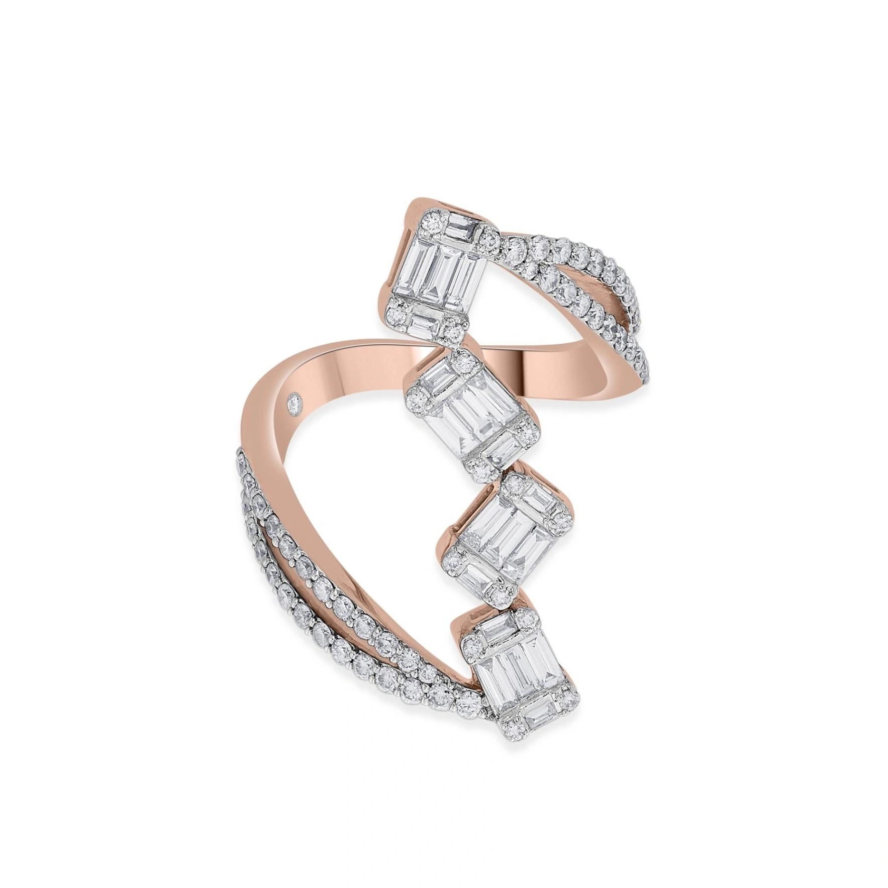 Classic Twinkle Cascade Ring - Zen Diamond India