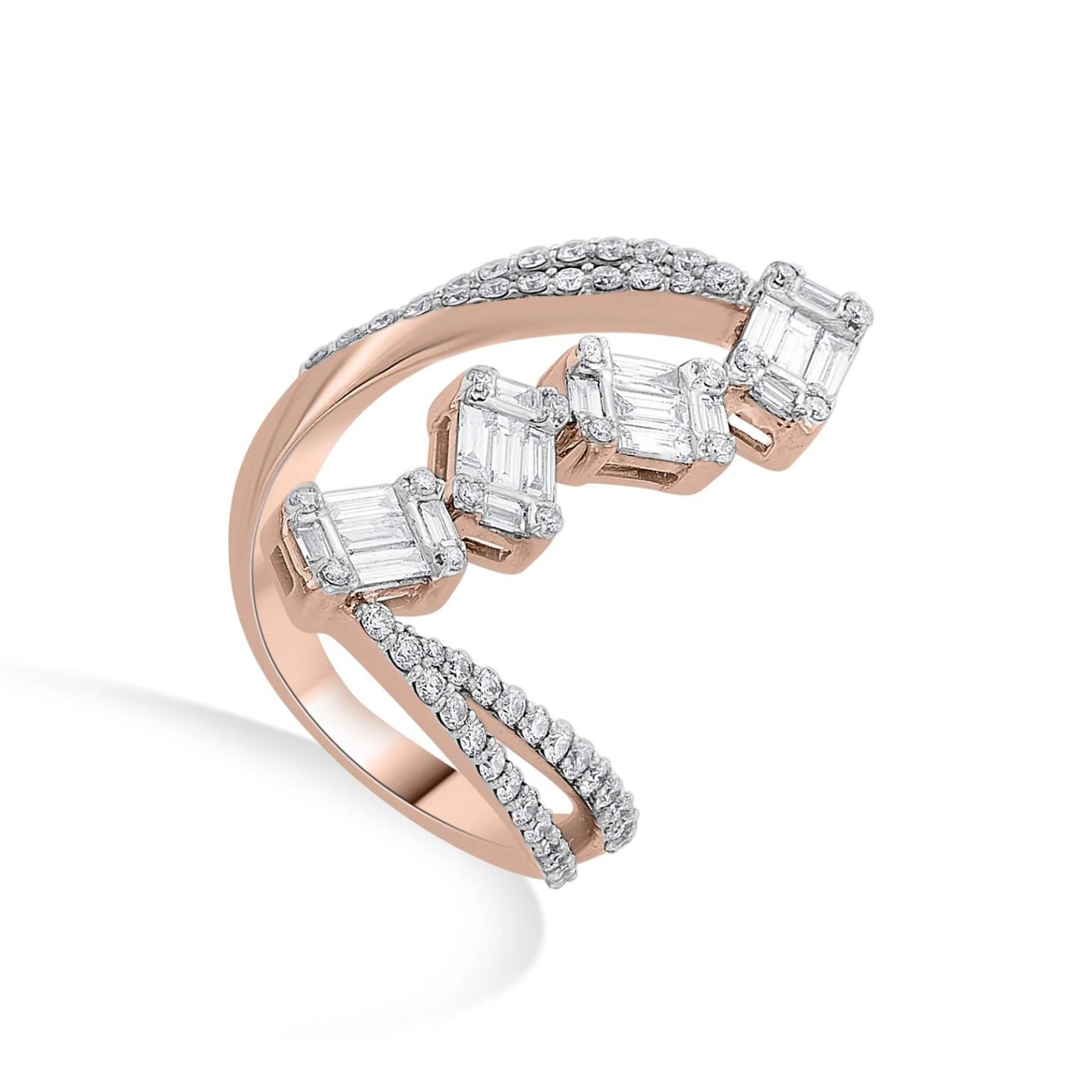 Classic Twinkle Cascade Ring - Zen Diamond India