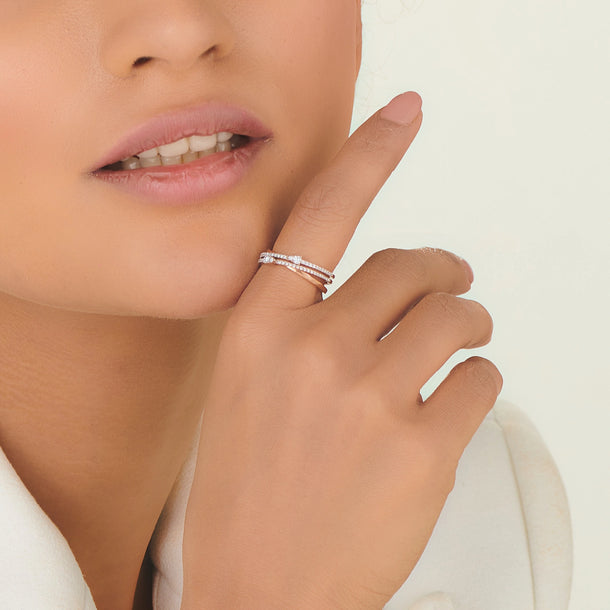 Zen Pirlanta Diamond Tide Ring - Zen Diamond India