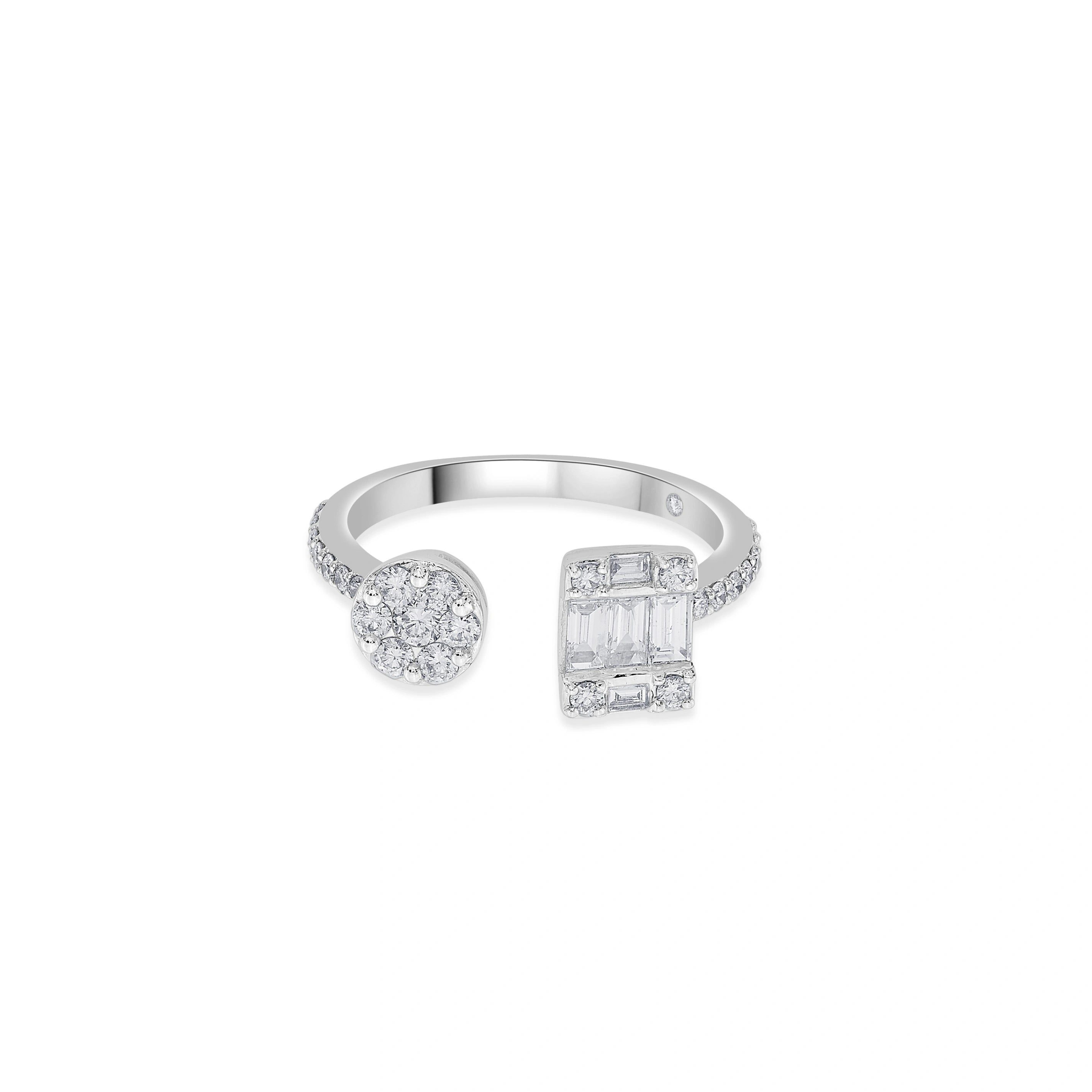 Rosé Baguette Spark Luxe Ring - Zen Diamond India
