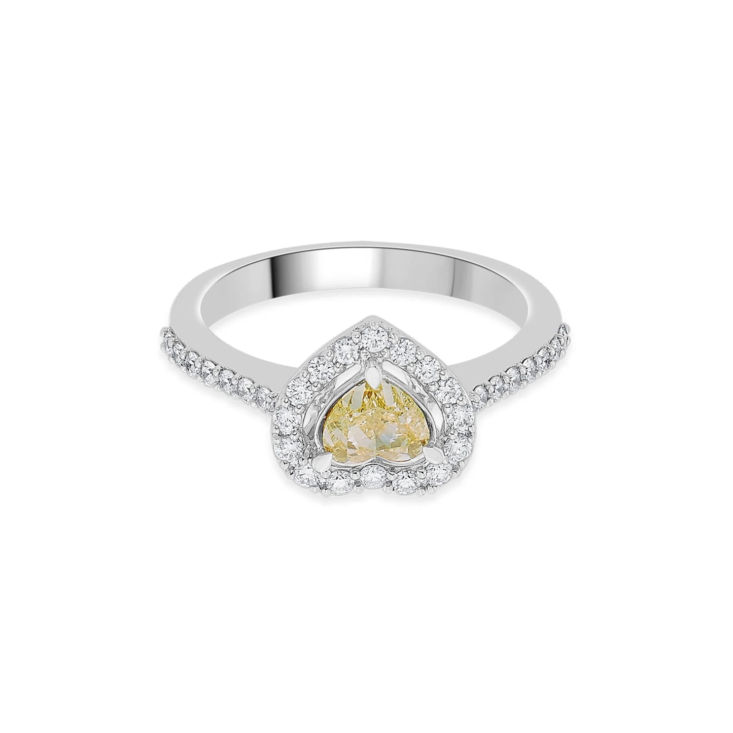 Solitaire Heart of Sunshine Ring - Zen Diamond India