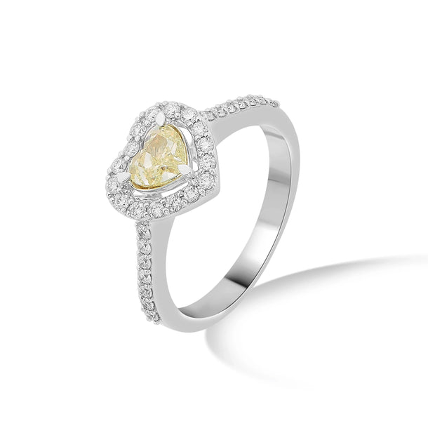 Solitaire Heart of Sunshine Ring - Zen Diamond India