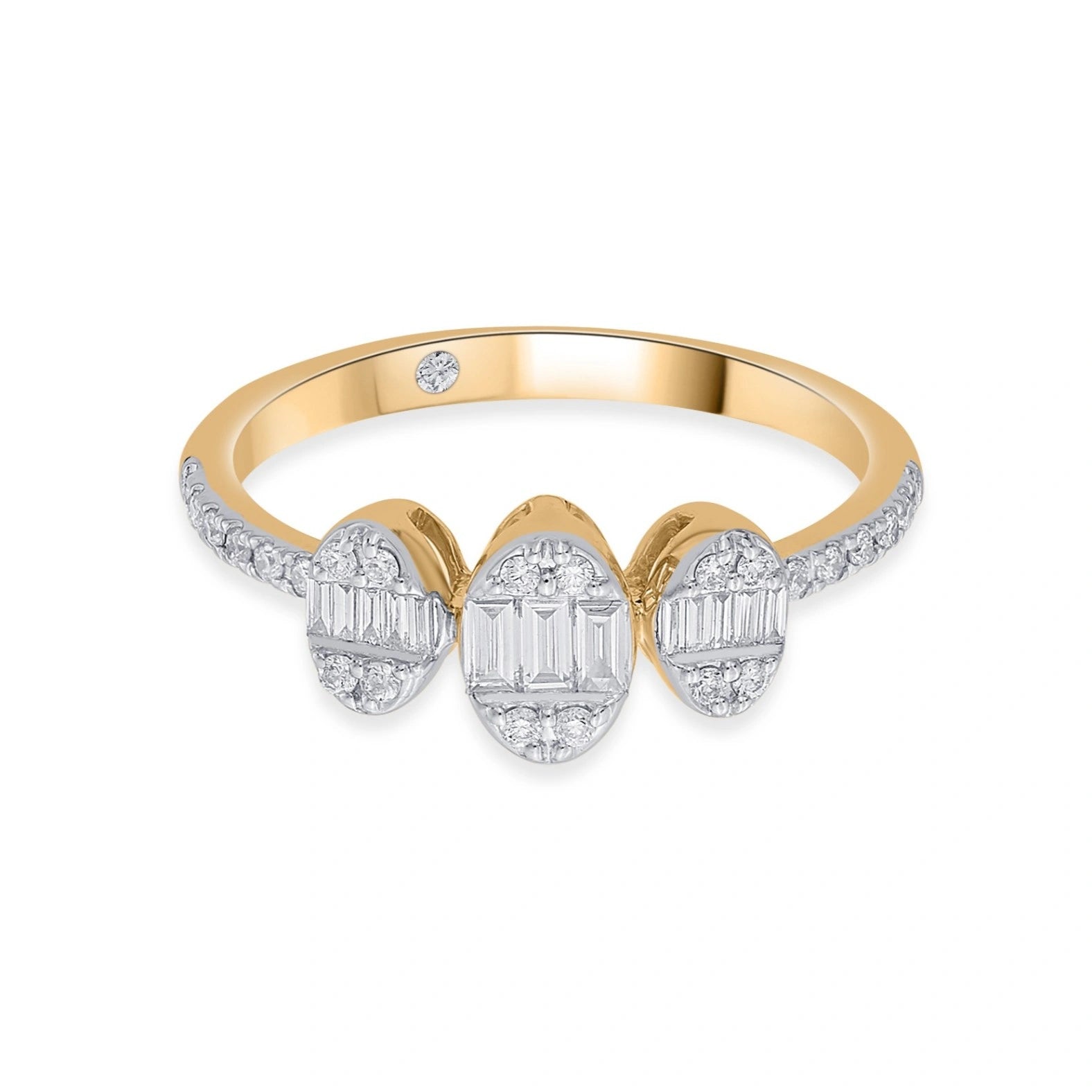 Trinity Triad Brilliance Diamond Ring