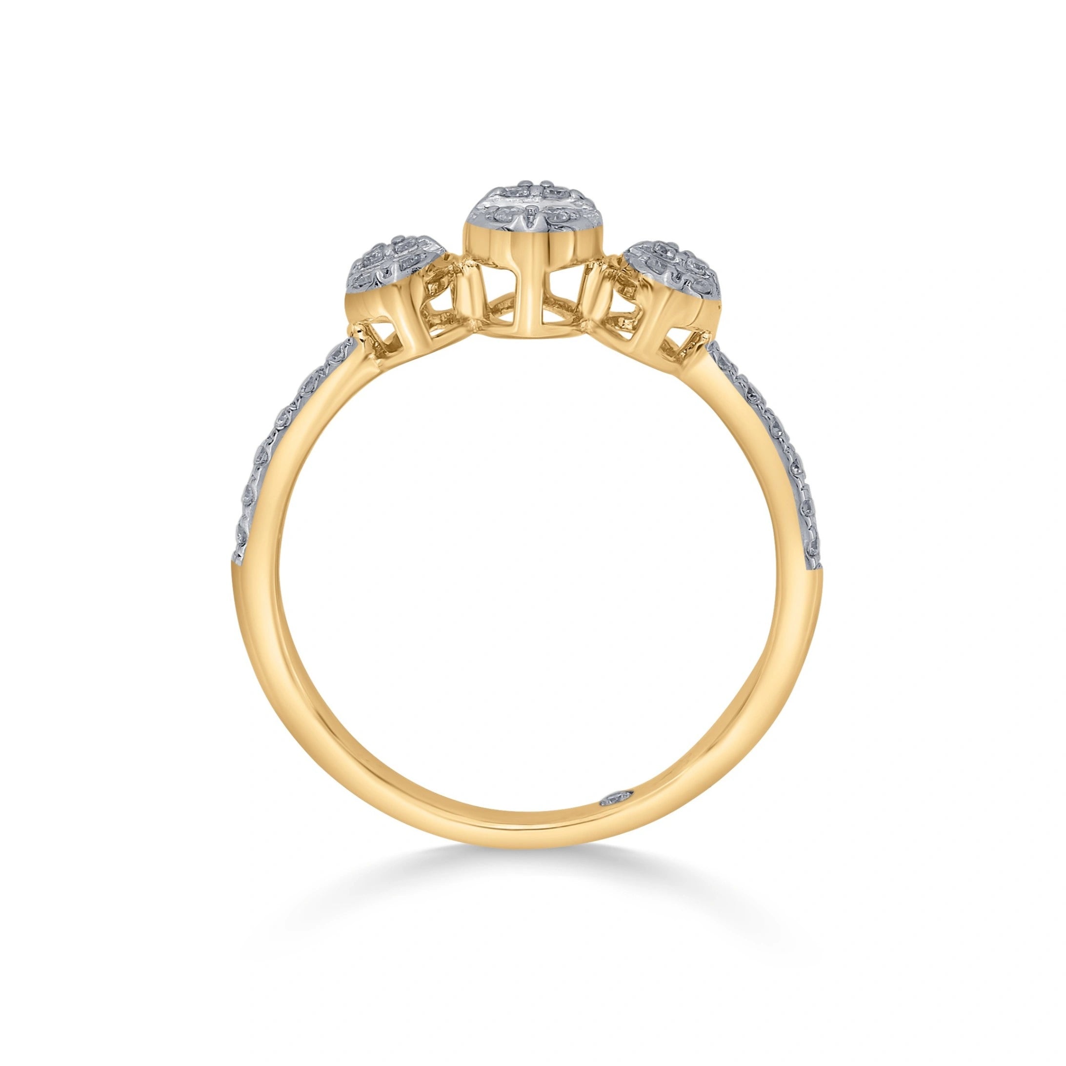 Trinity Triad Brilliance Diamond Ring - Zen Diamond India