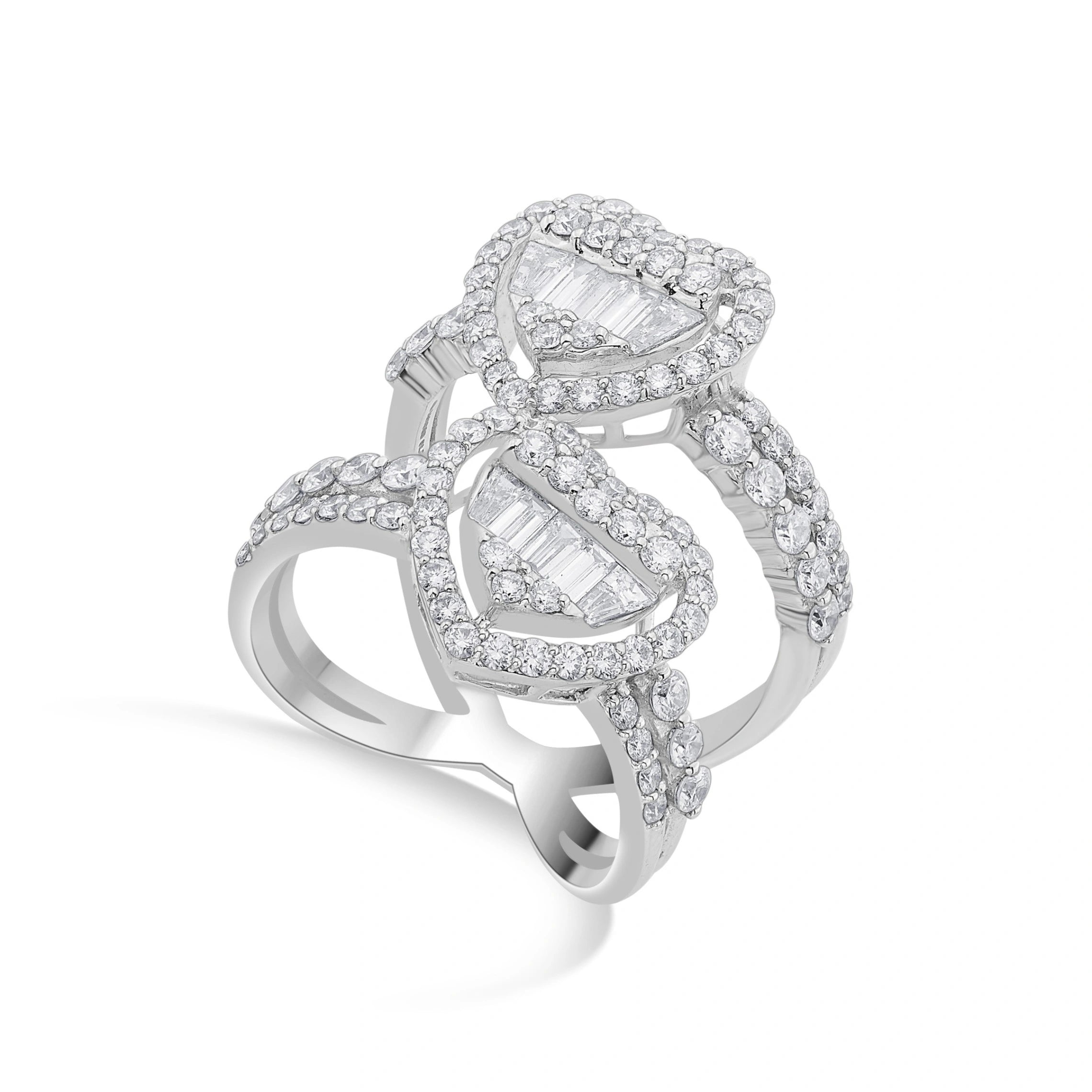 Enchante Twin Teardrop Baguette Ring